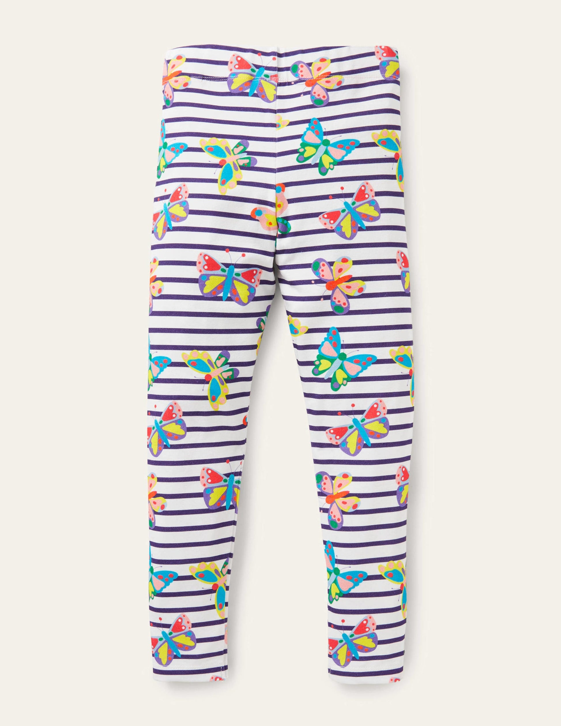 Fun Leggings-Multi Butterfly Stripe-2