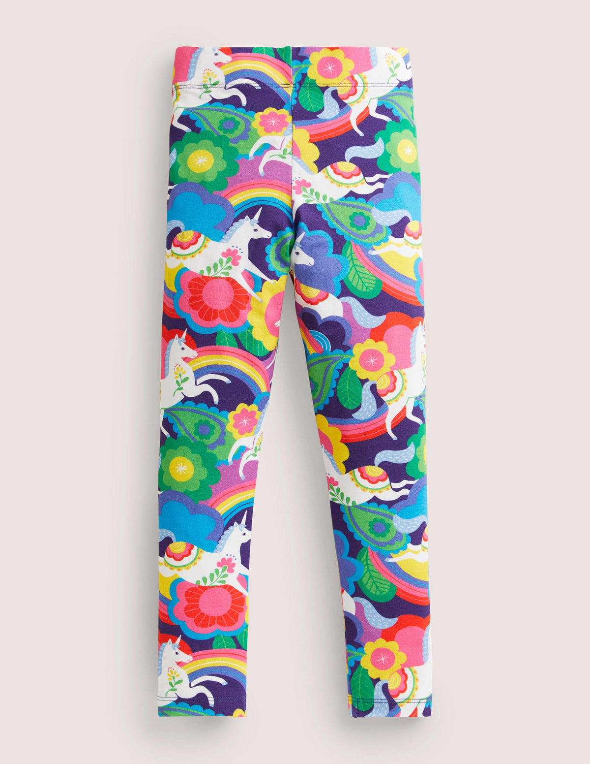Fun Leggings-Multi Flowerpatch Unicorns - Image 2