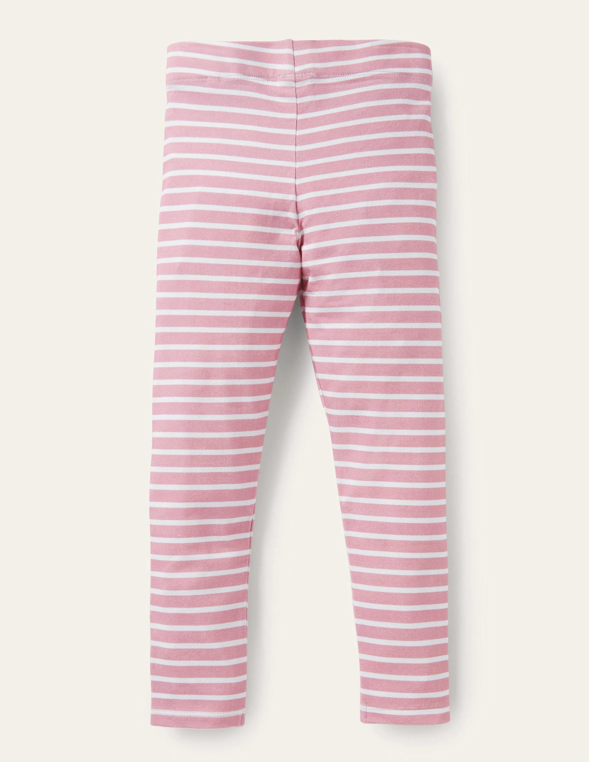 Pink Stripe Guinea Pig Print Leggings-Formica Pink/Ivory Guinea Pig-2