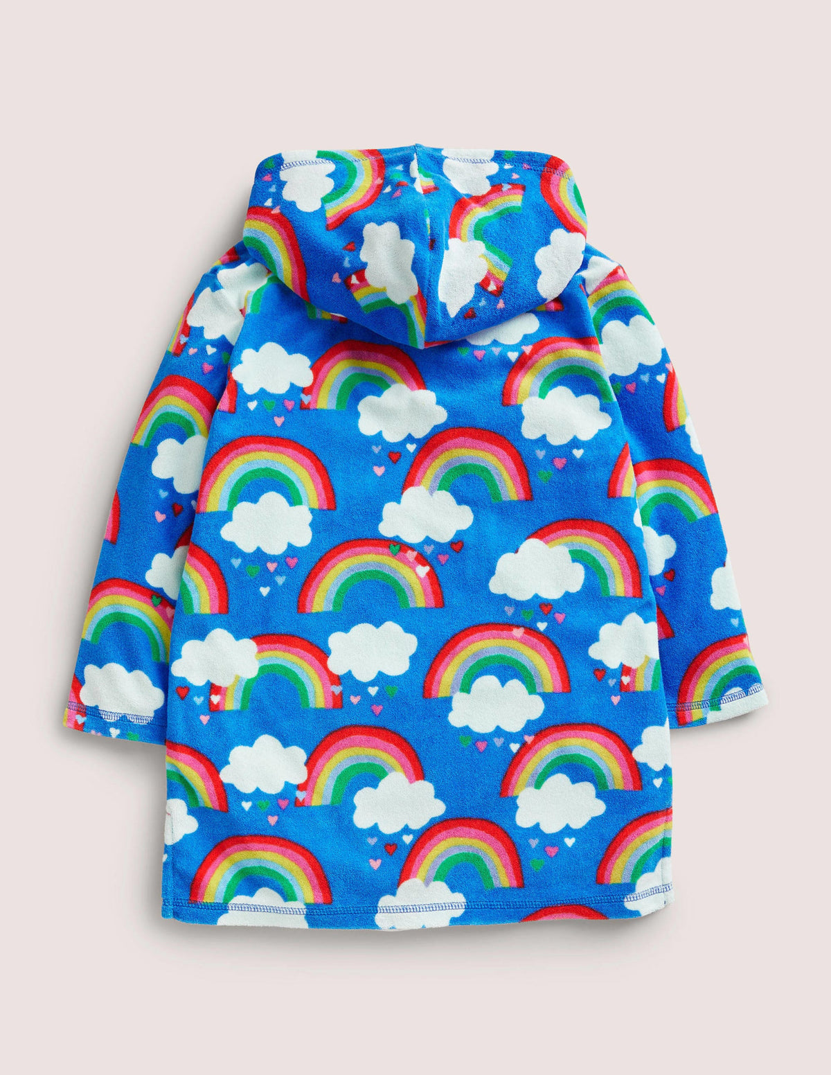Towelling Throw-On-Moroccan Blue Rainbows - Image 2