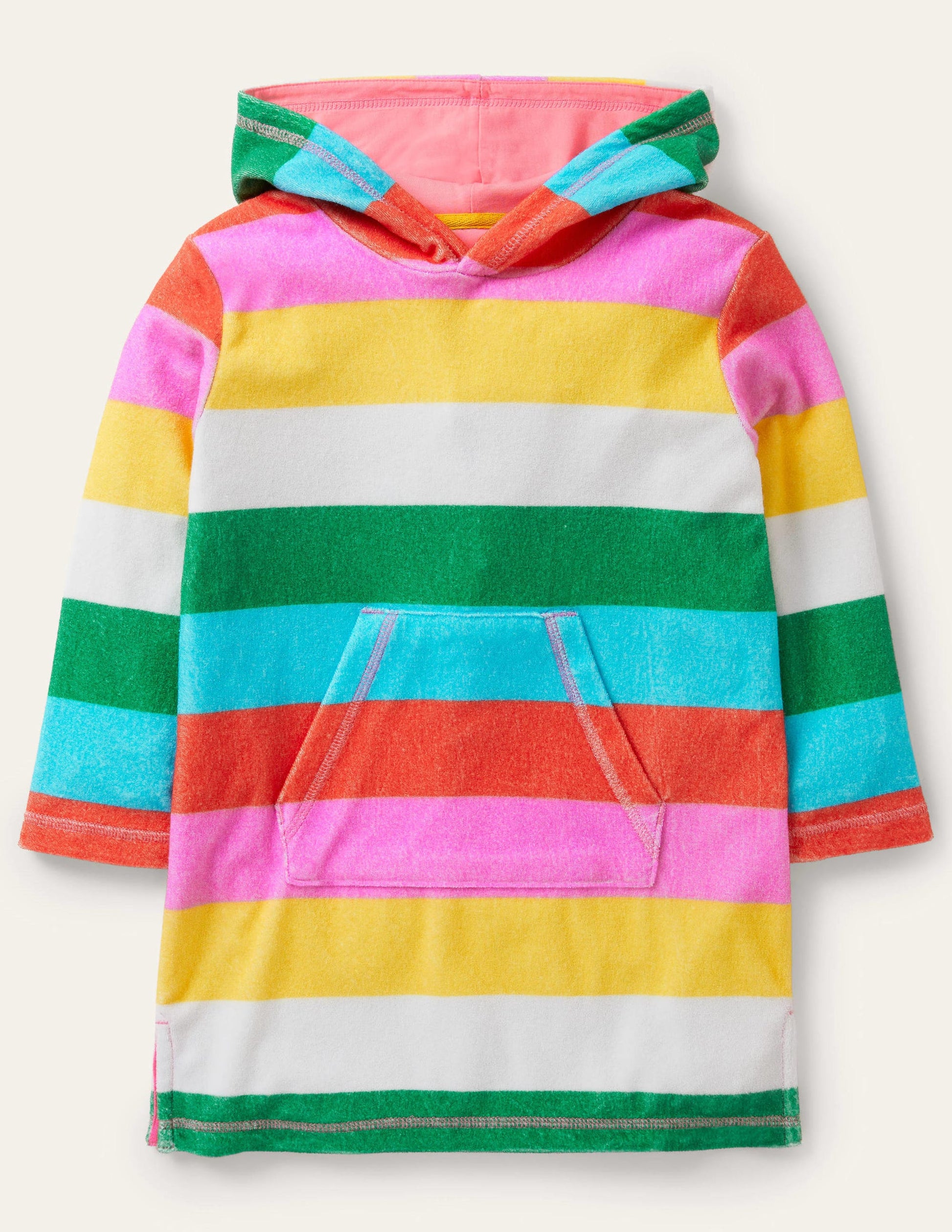Towelling Throw-On-Multi Rainbow-1