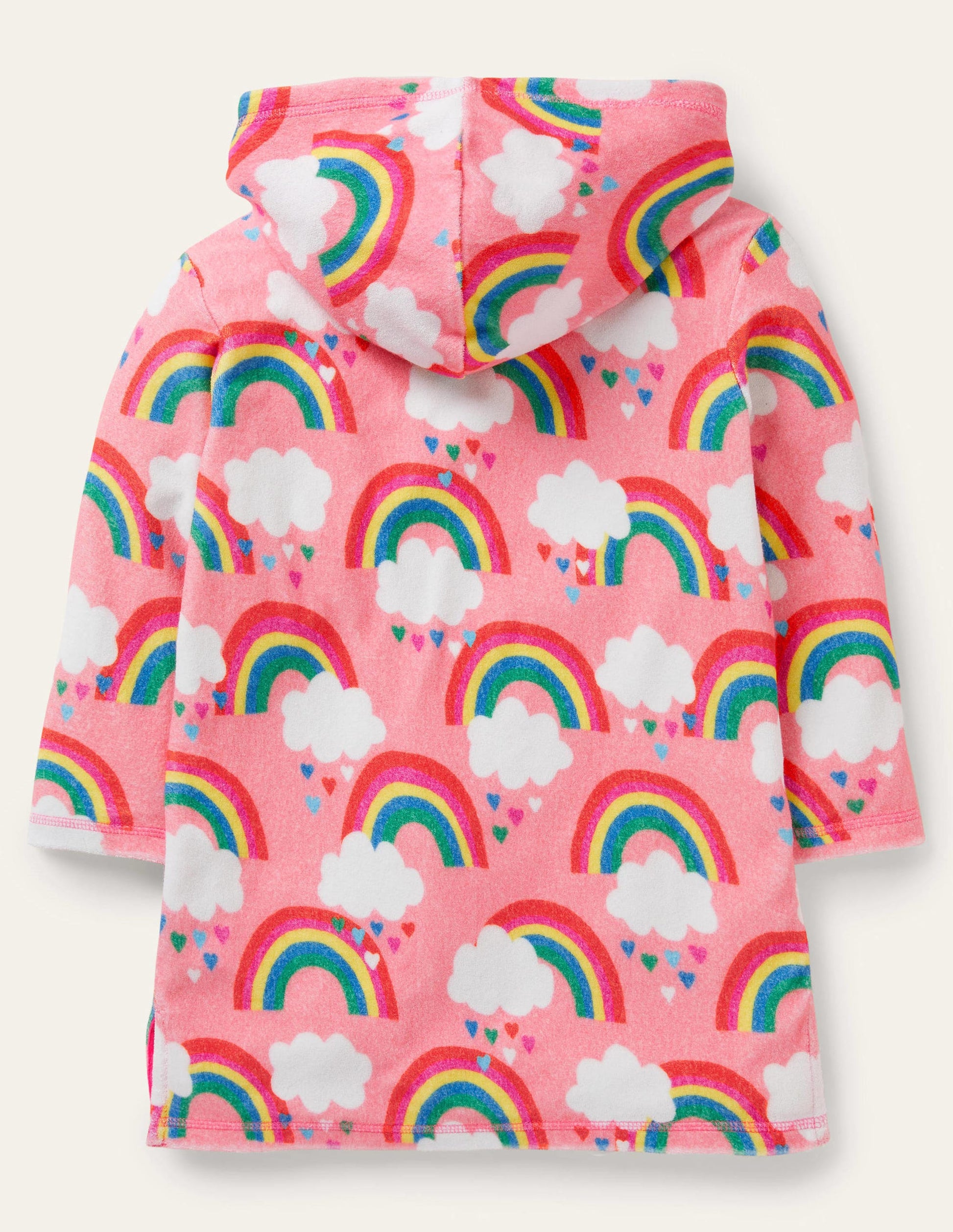 Towelling Throw-On-Pink Lemonade Rainbows-2