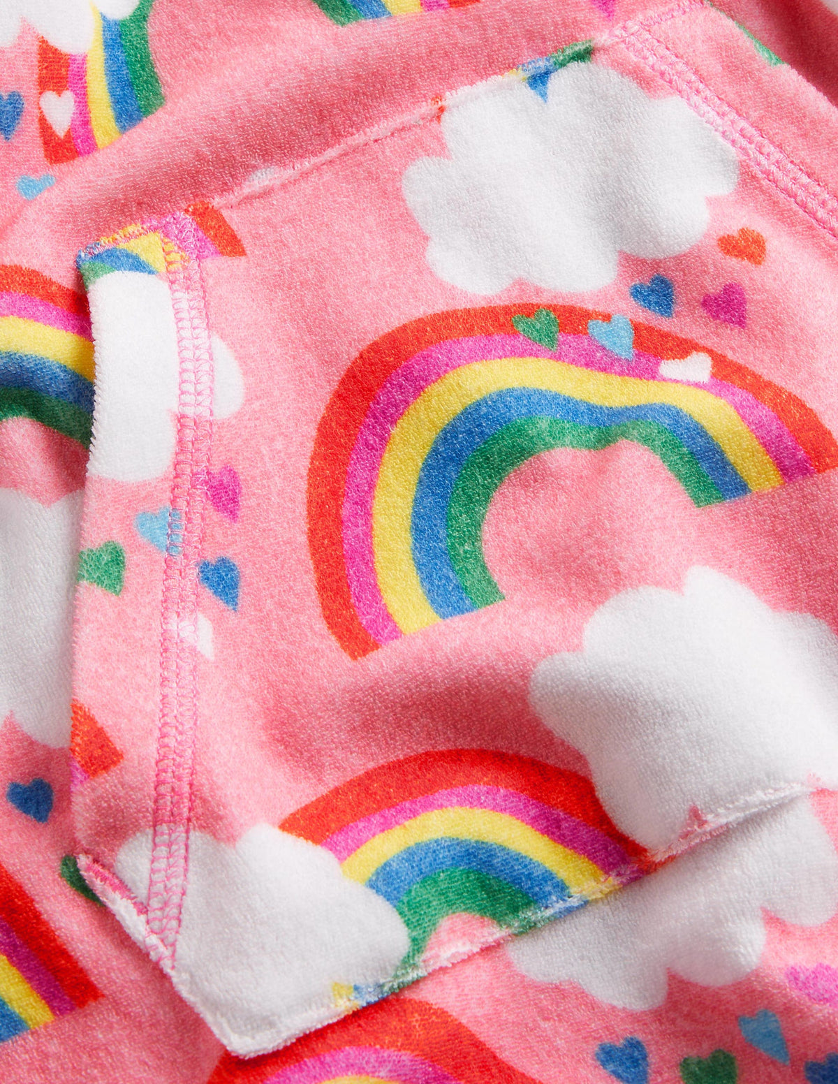 Towelling Throw-On-Pink Lemonade Rainbows - Image 3