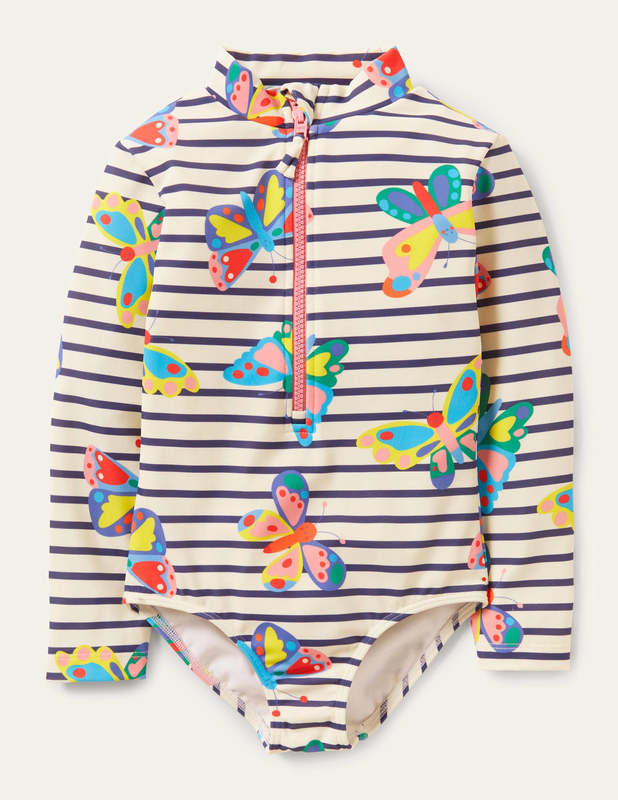 Long-sleeved Swimsuit-Multi Butterfly Breton - Image 1