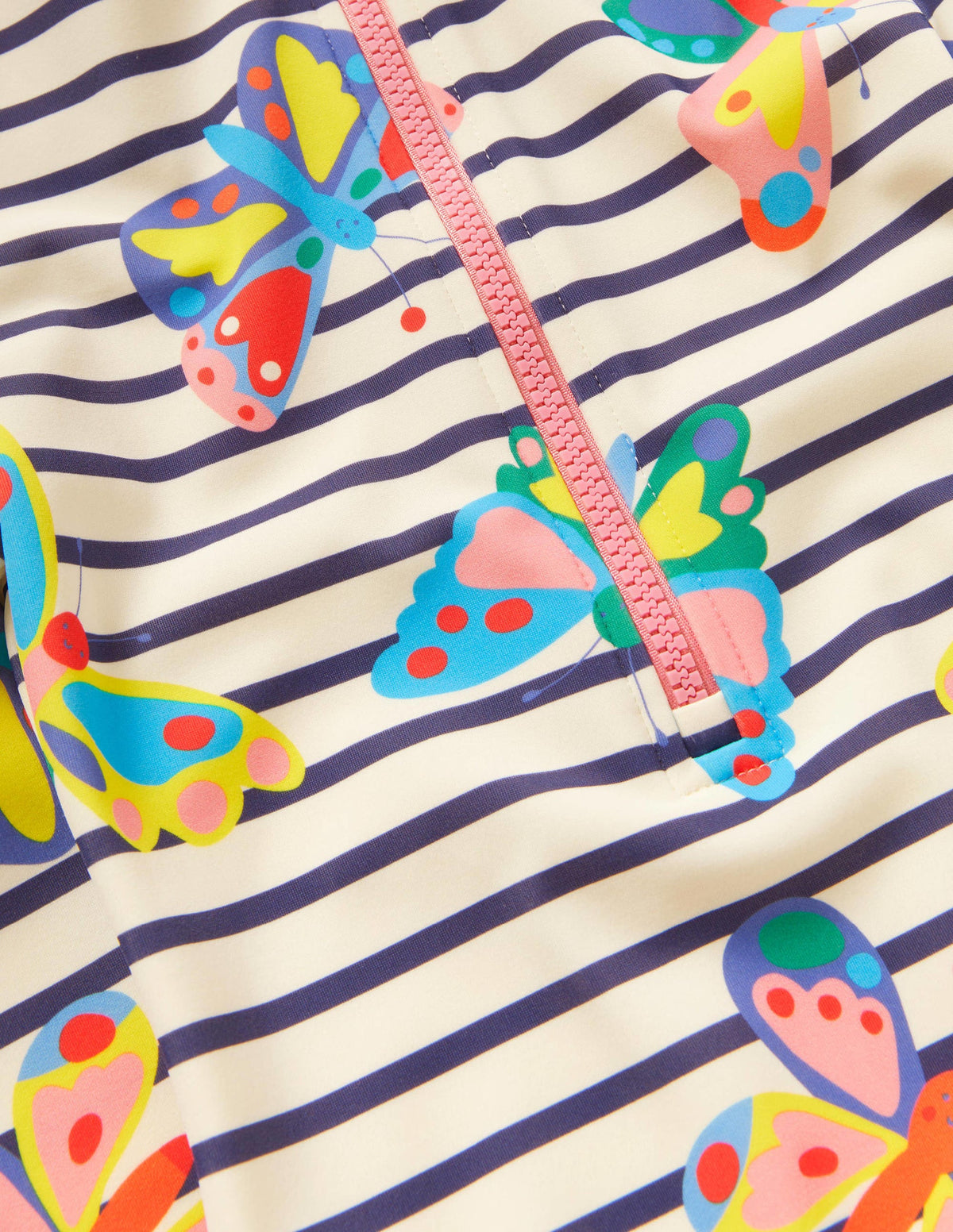 Long-sleeved Swimsuit-Multi Butterfly Breton-3