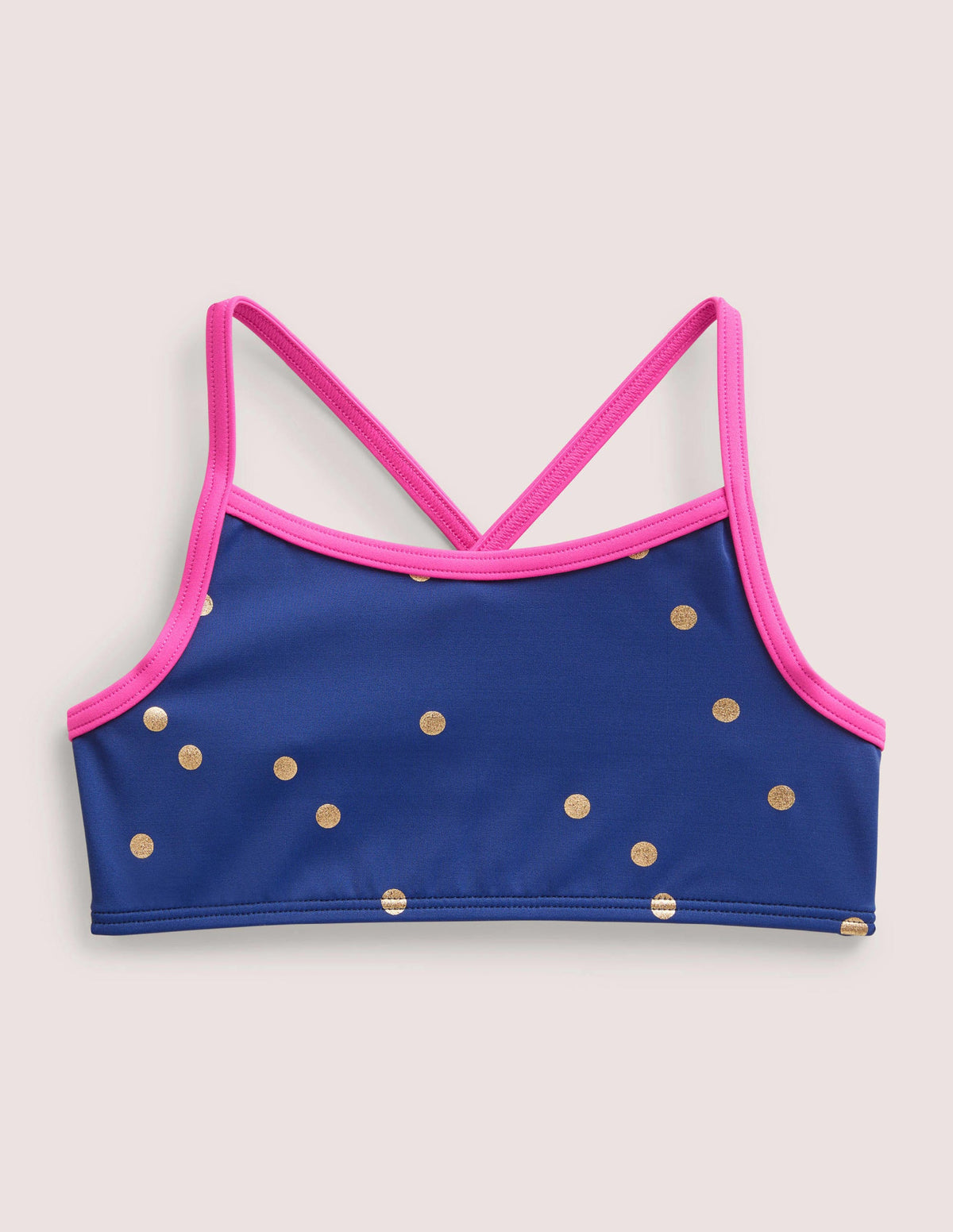 Patterned Bikini Top-Harmony Blue Gold Spot - Image 1