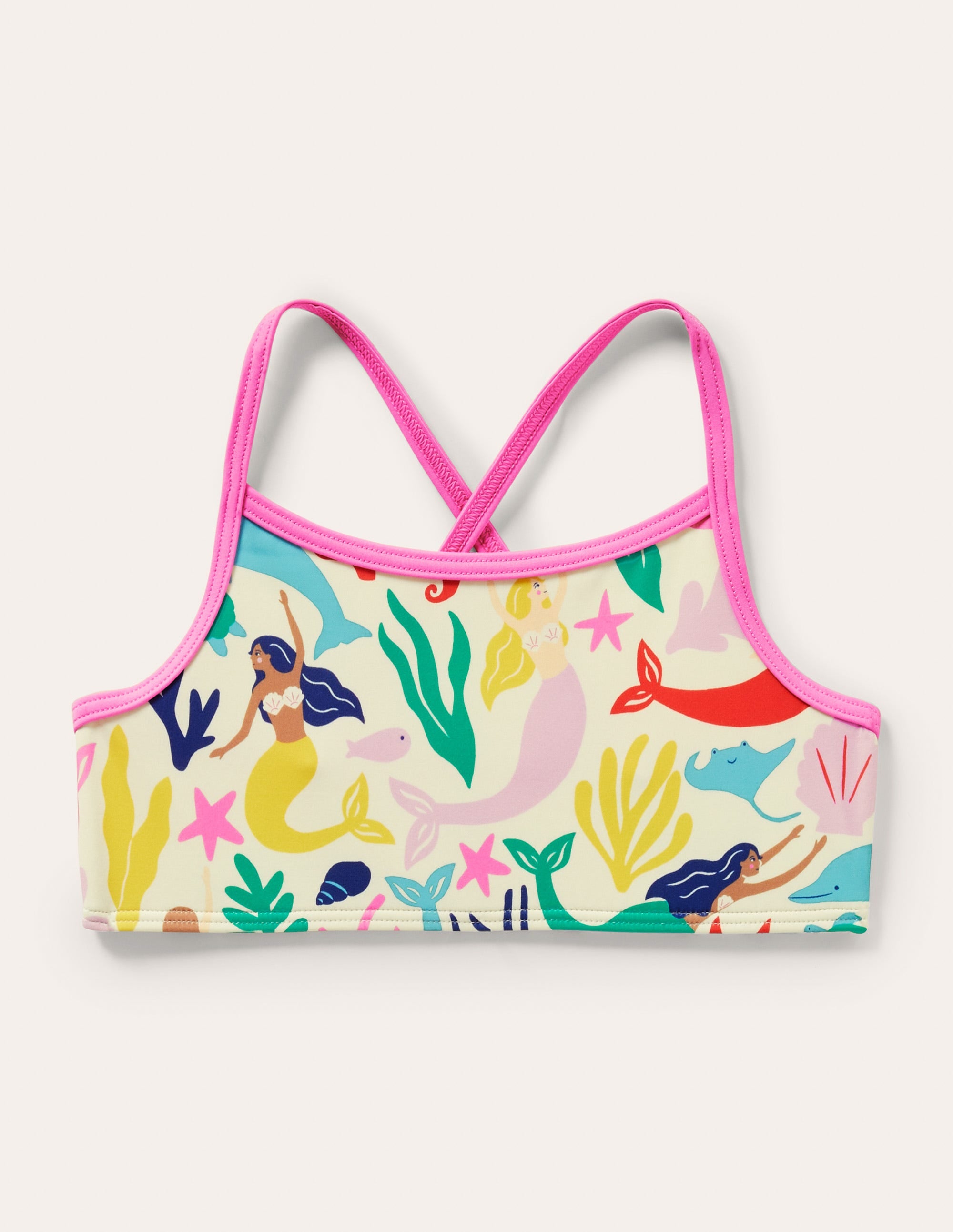 Patterned Bikini Top-Multi Mermaids - Image 1