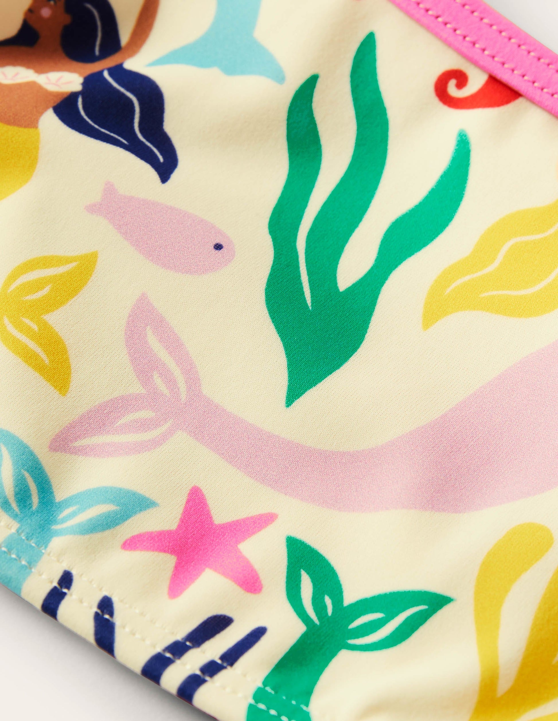 Patterned Bikini Top-Multi Mermaids-3