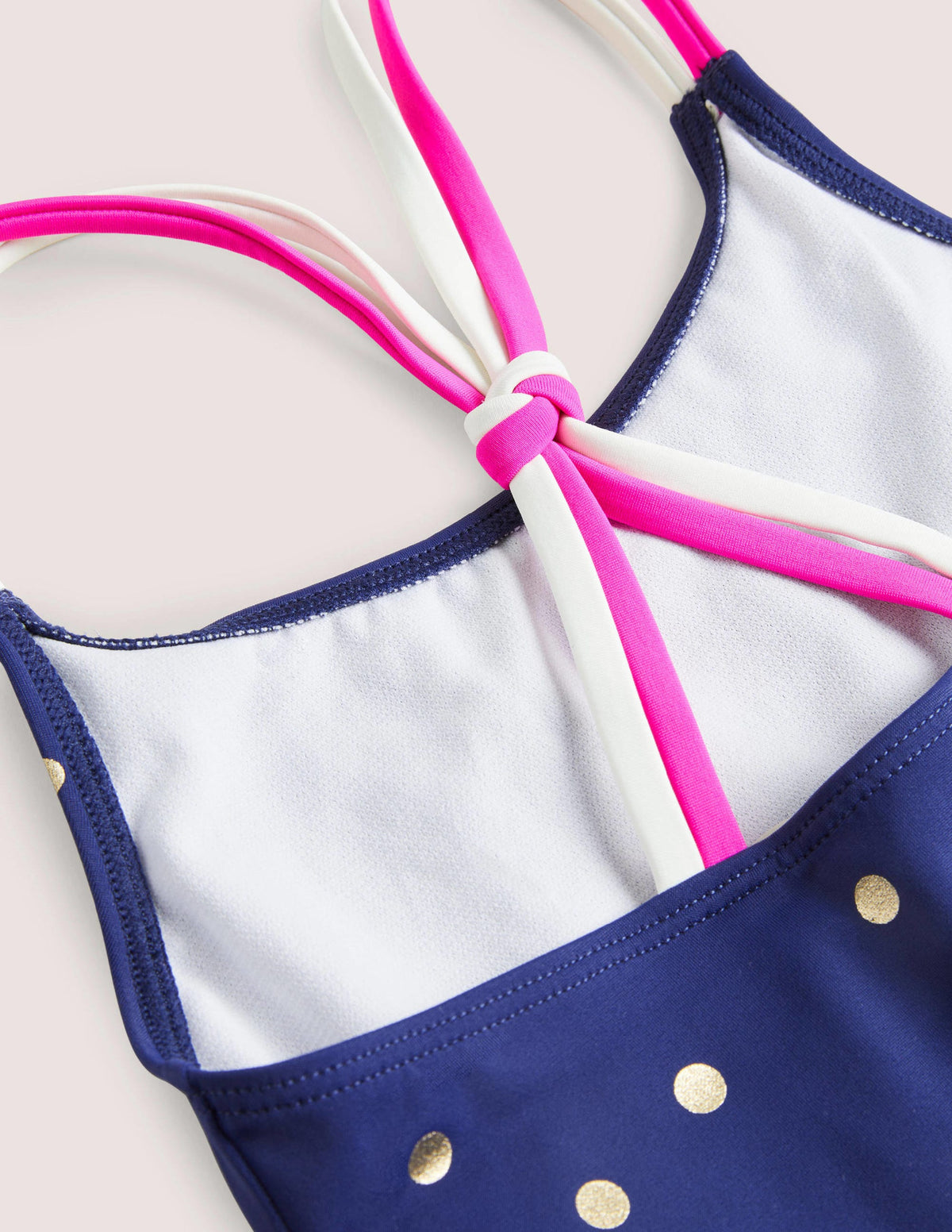 Patterned Tankini Top-Harmony Blue Gold Spot - Image 3