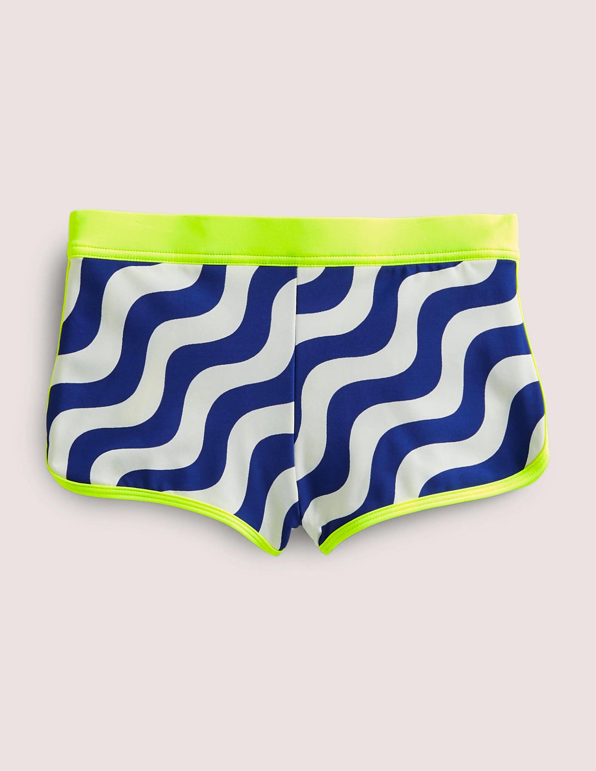 Patterned Swim Shorts-Ivory/Blue Wave - Image 2
