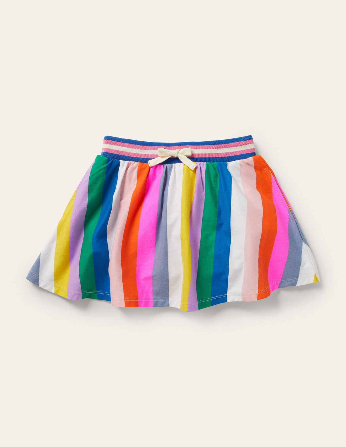 Printed Jersey Skort-Multi Rainbow Stripe - Image 1