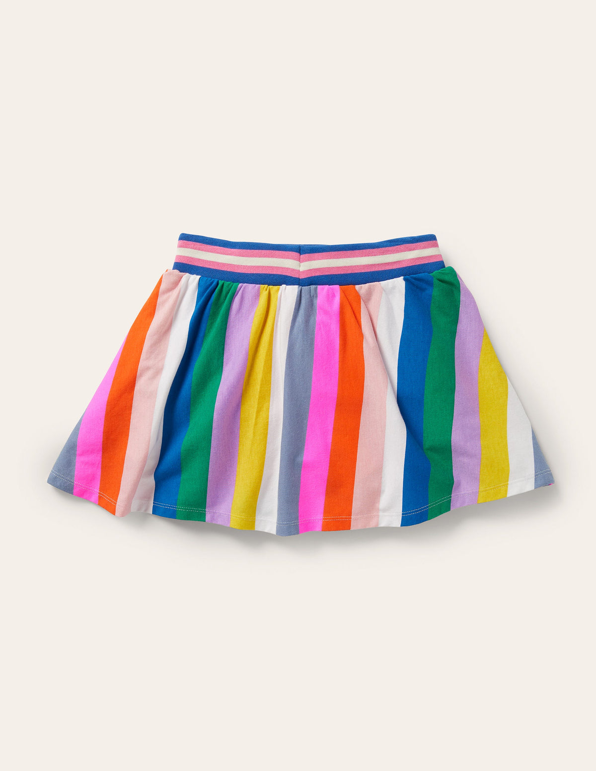 Printed Jersey Skort-Multi Rainbow Stripe - Image 2
