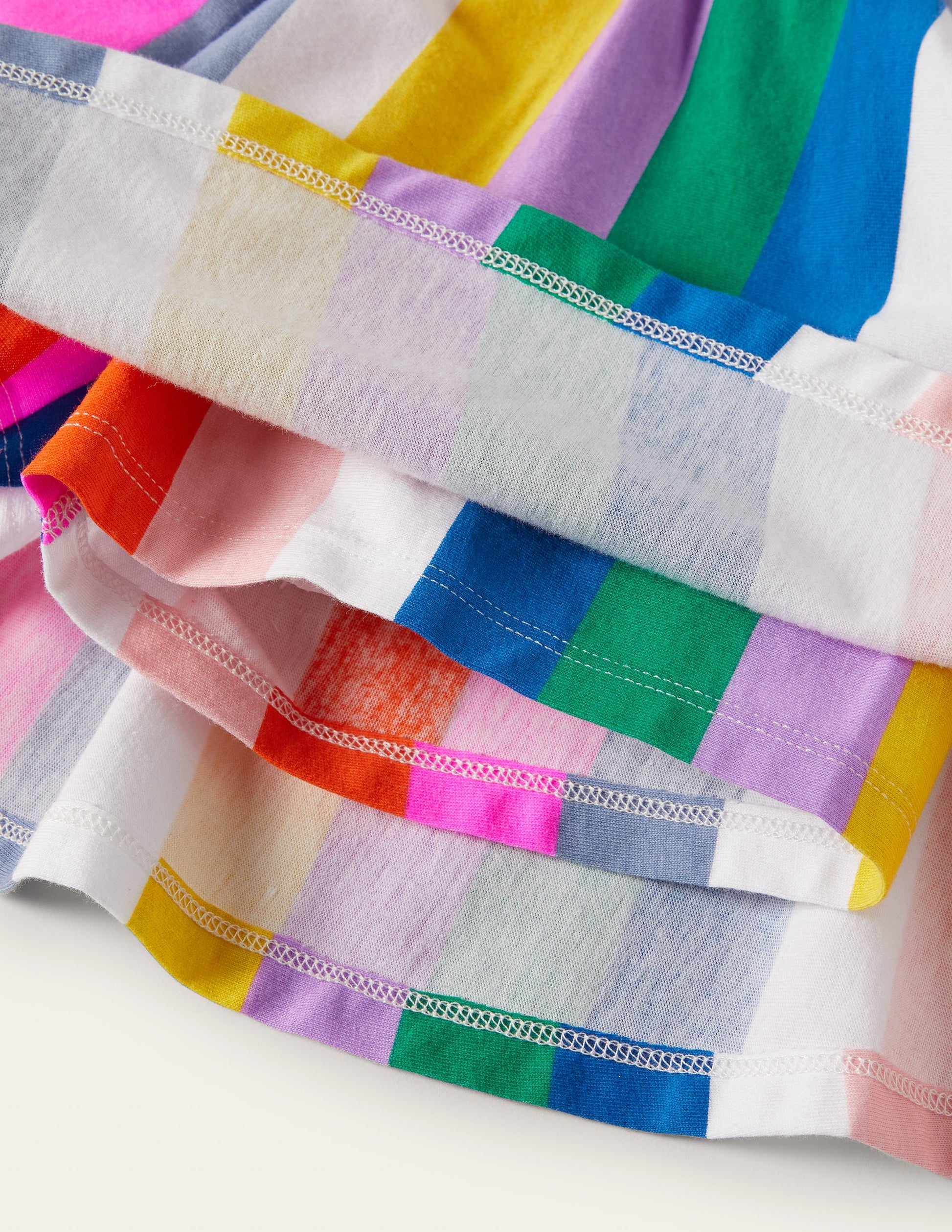 Printed Jersey Skort-Multi Rainbow Stripe-3