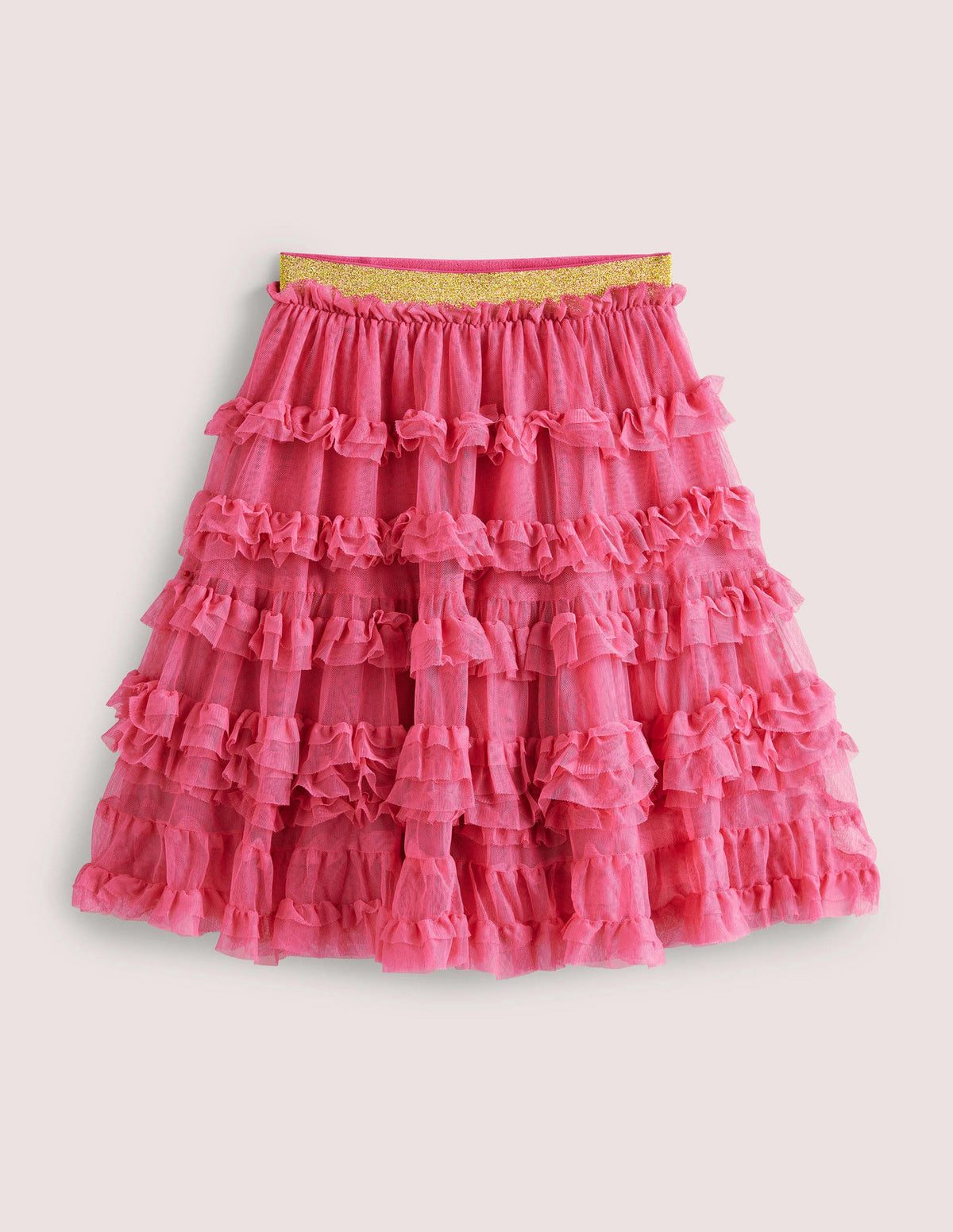 Midi Tulle Party Skirt-Pink-1