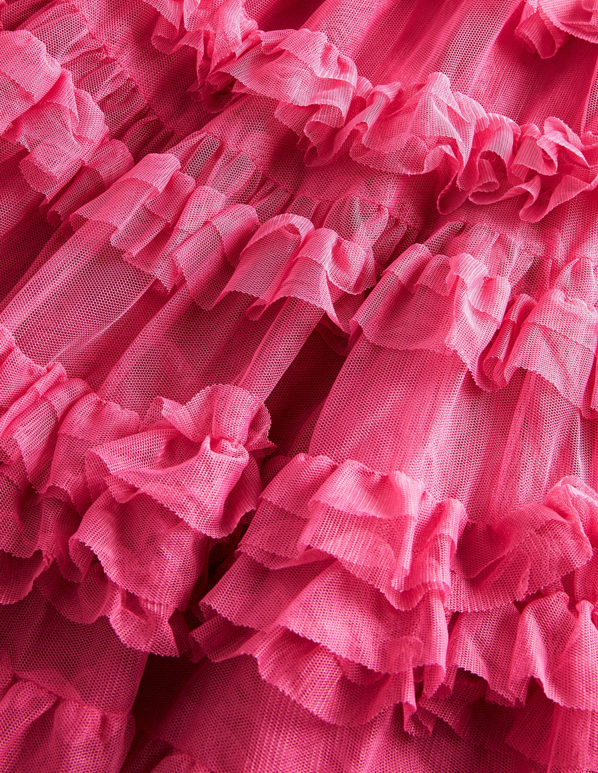 Midi Tulle Party Skirt-Pink - Image 3
