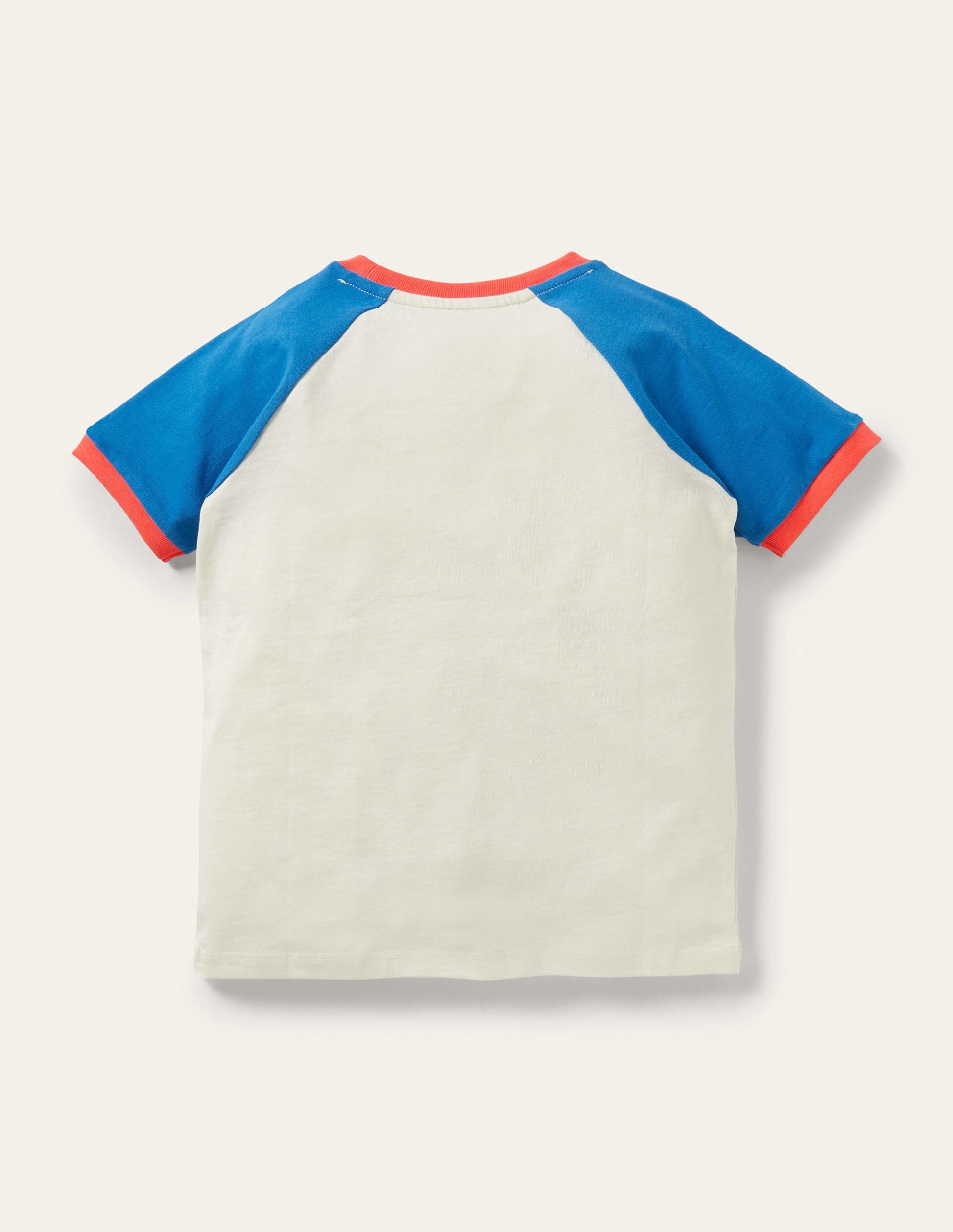 Printed Graphic Raglan T-shirt-Bright Marina Blue  Planets-2