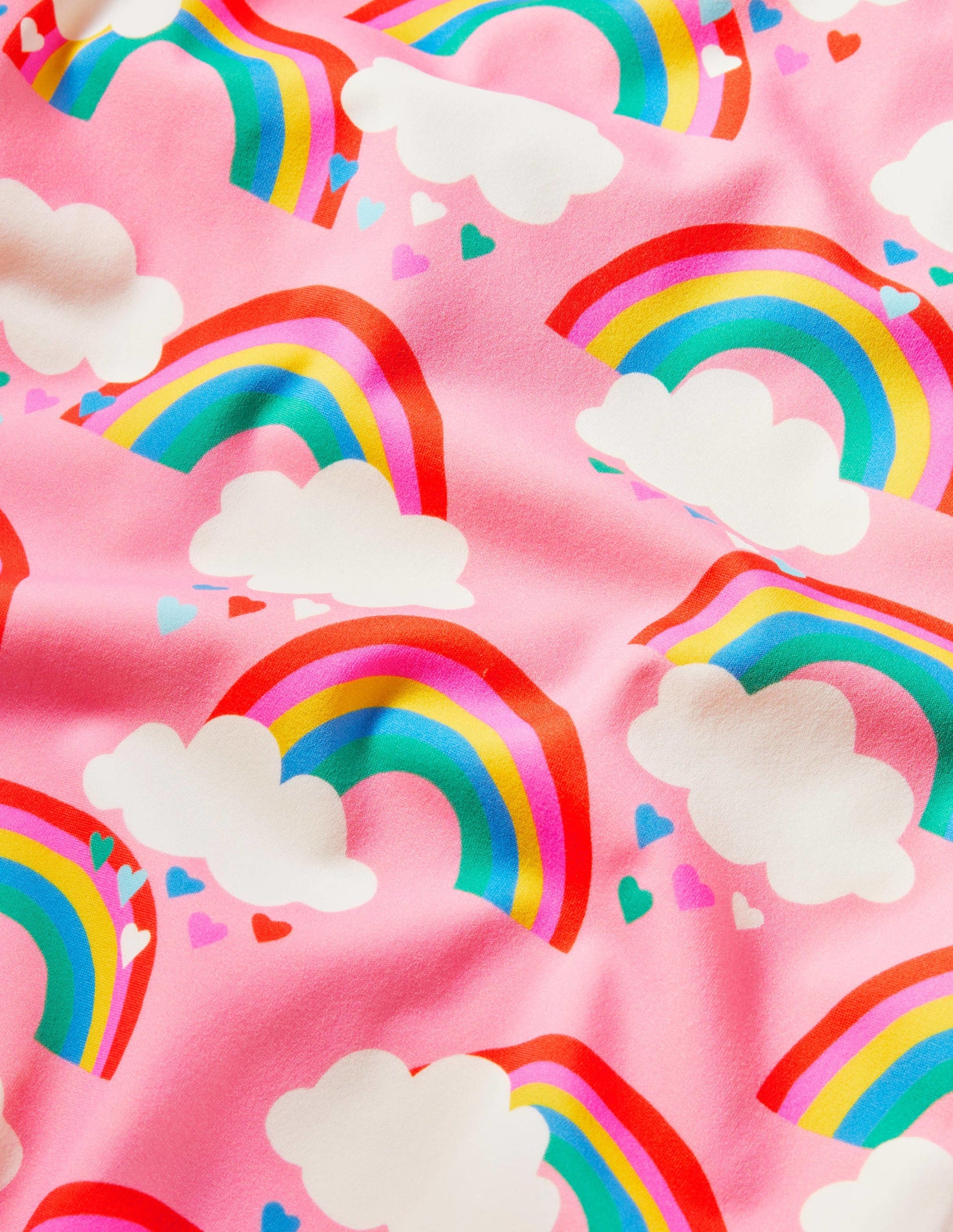 Cross-back Printed Swimsuit-Pink Lemonade Rainbows-3