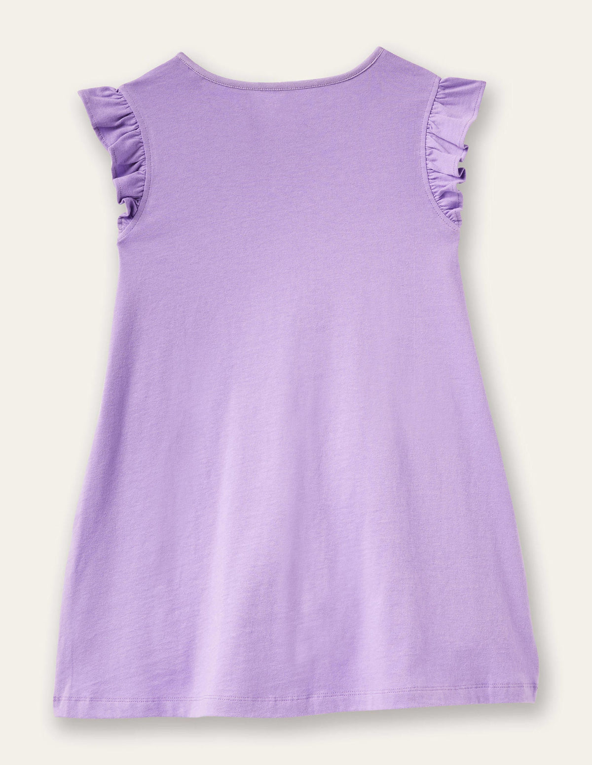 Lilac Frill Sleeve Appliqué Dress-Aster Purple Tutu Animals-2