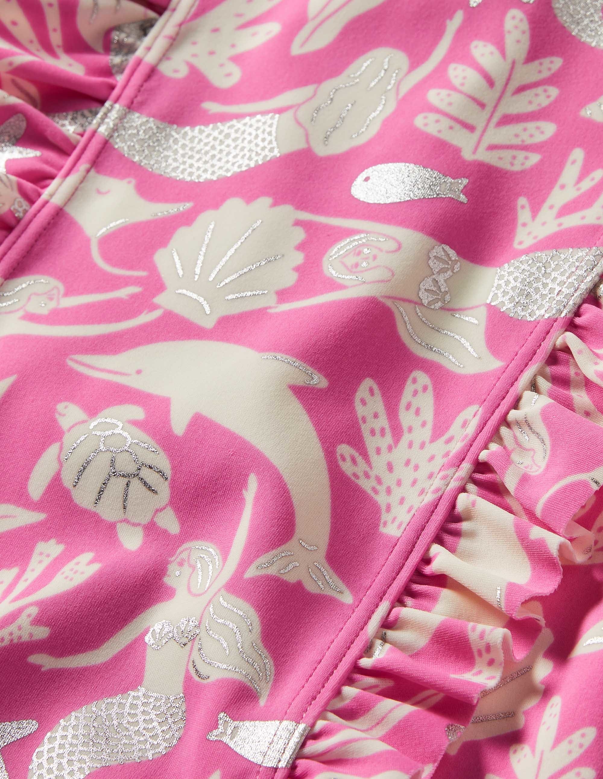 Long-sleeve Frilly Swimsuit-Strawberry Ice Mermaid - Image 3