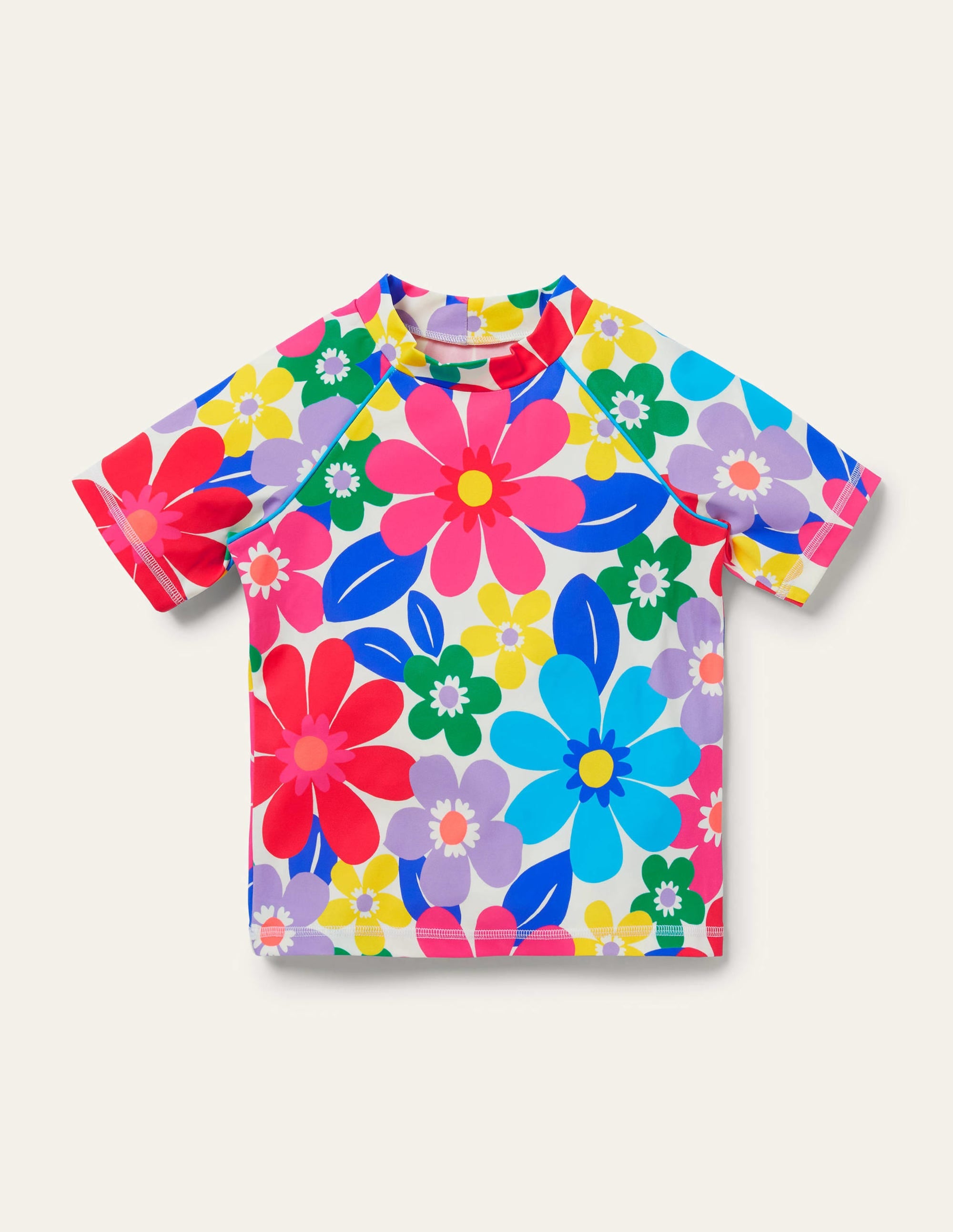 Short Sleeve Rash Vest-Multi Surf Floral - Image 1