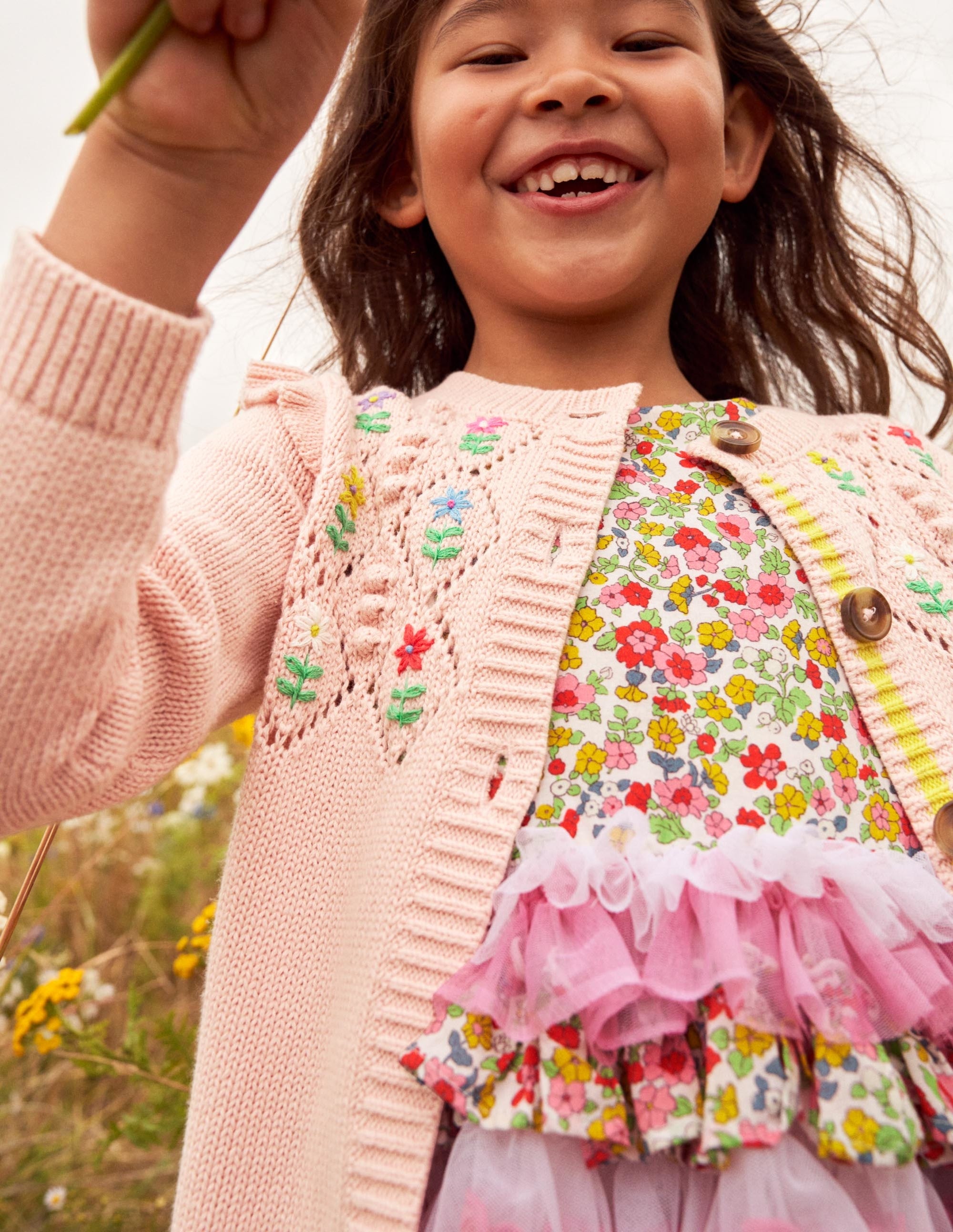 Embroidered Cardigan-Provence Dusty Pink - Image 4