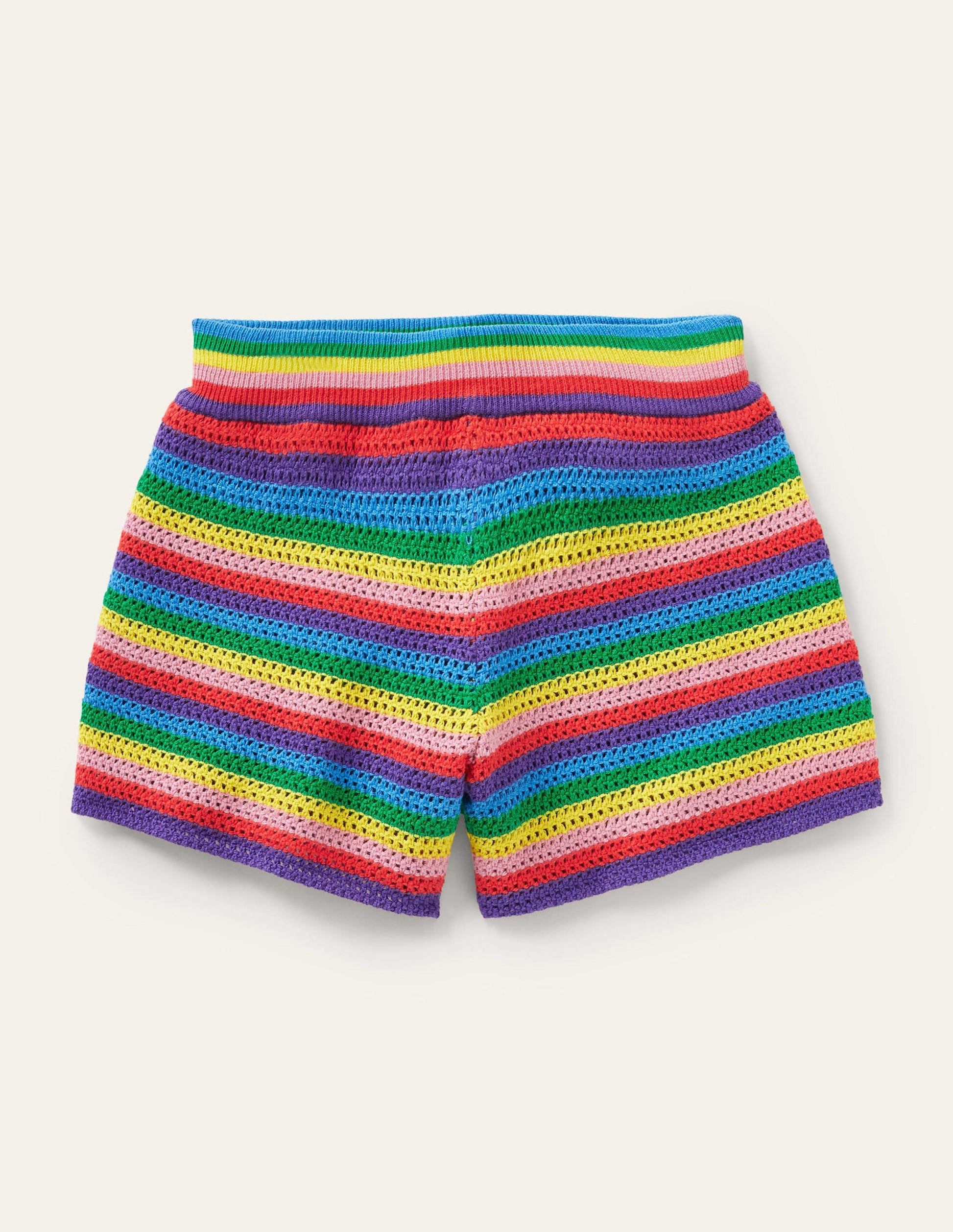 Rainbow Knitted Shorts-Multi Rainbow-1