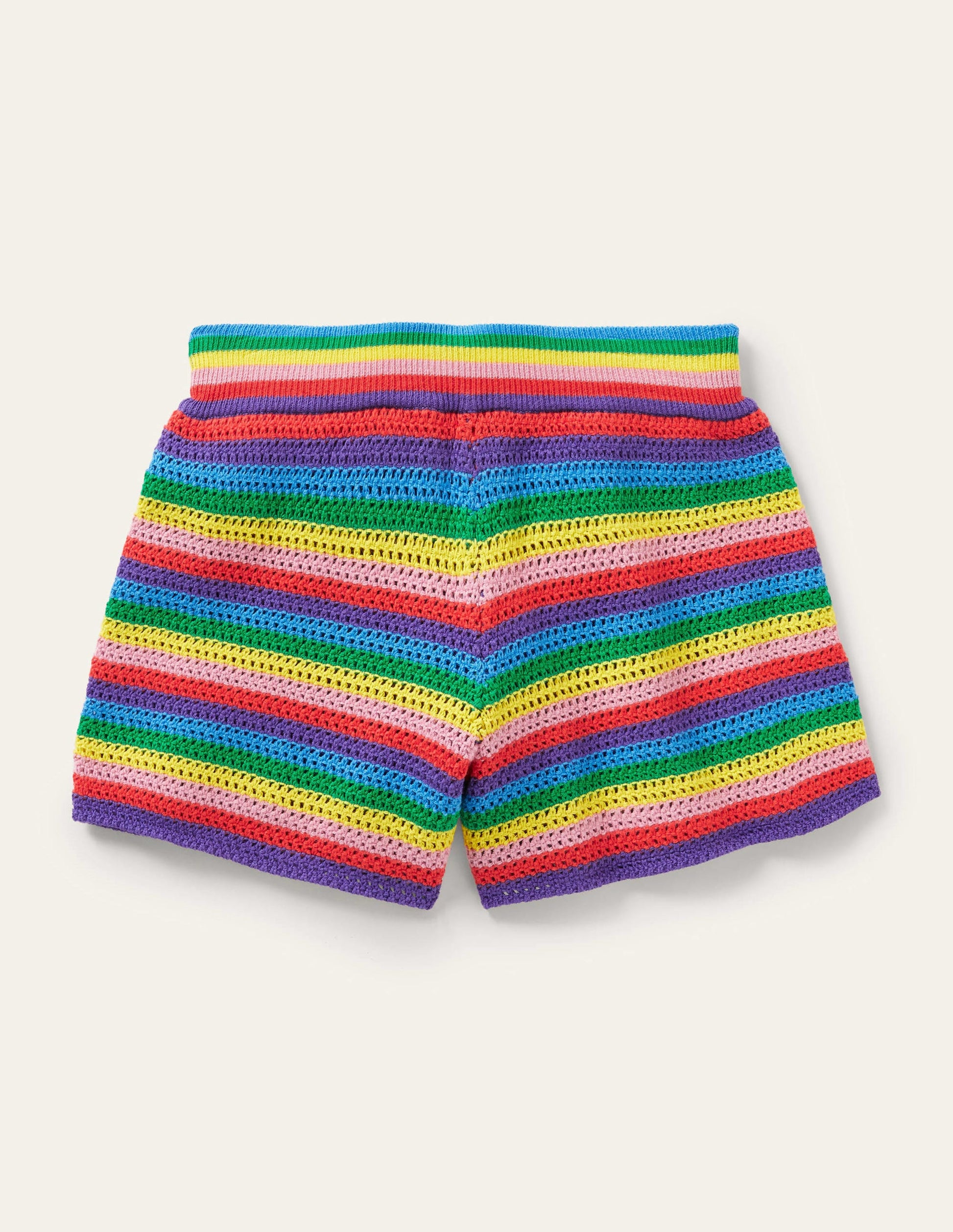 Rainbow Knitted Shorts-Multi Rainbow-2