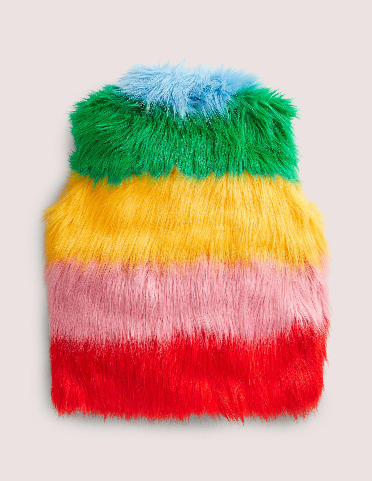 Faux Fur Gilet-Multi Rainbow - Image 2