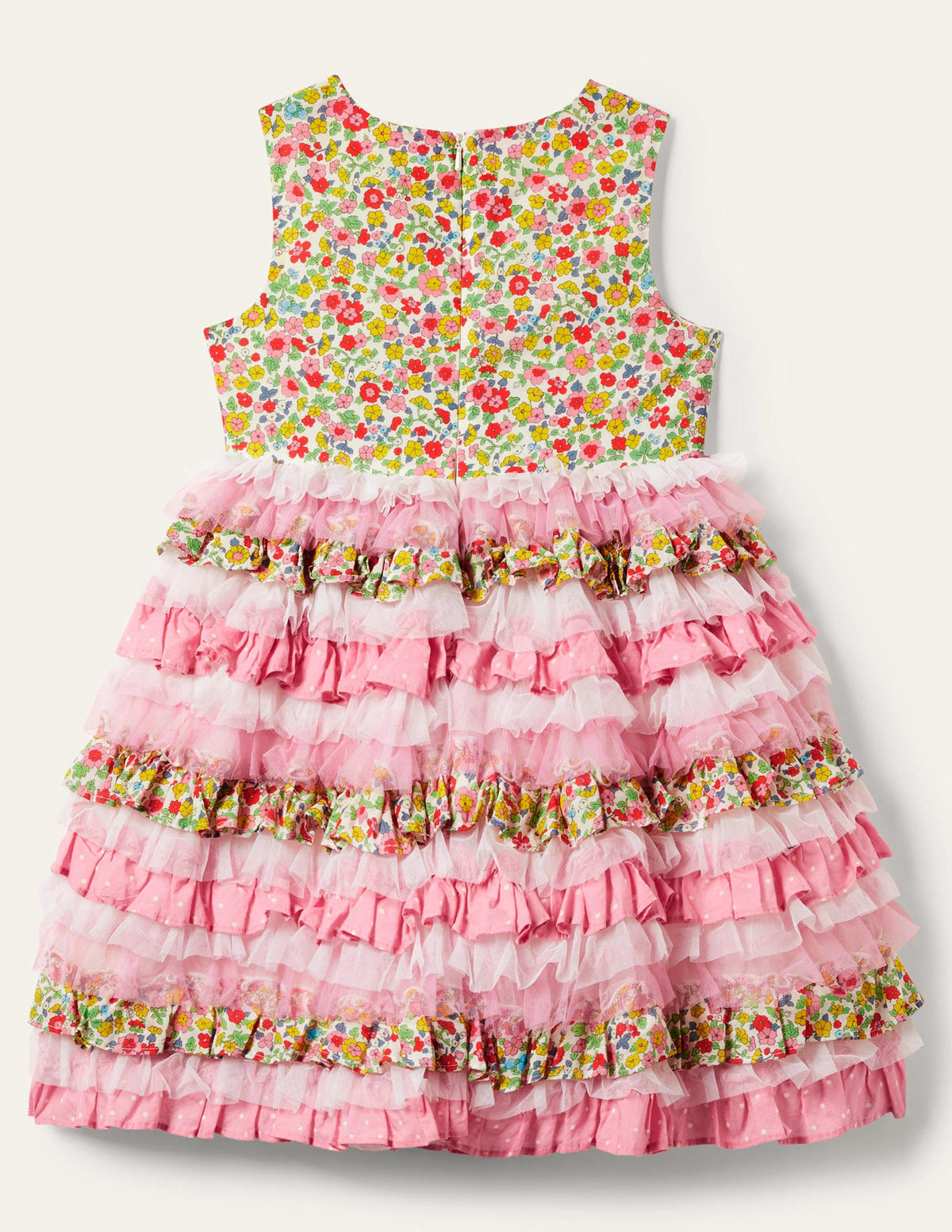 Tulle Ruffle Dress-Formica / Ivory Ditsy Floral - Image 2