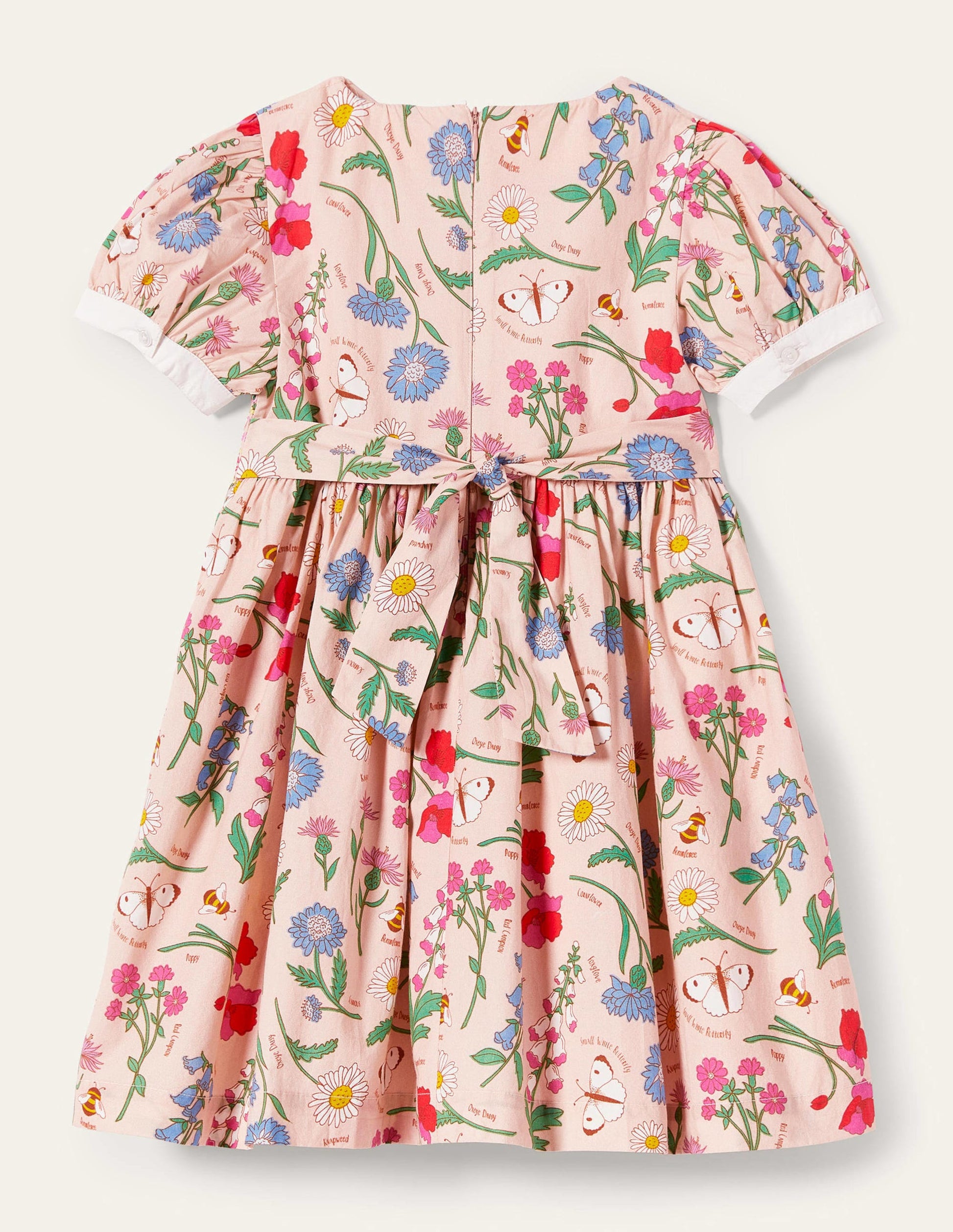 Smocked Dress-Provence Dusty Pink Flowers-2