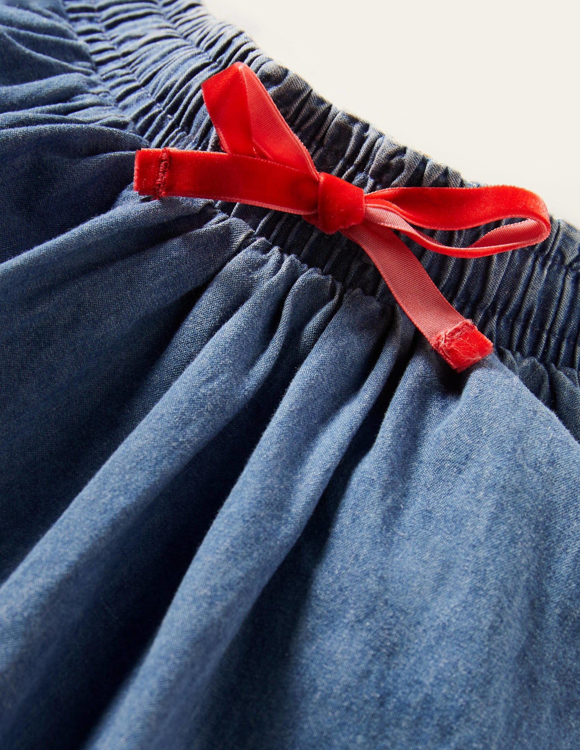 Woven Twirly Skirt-Mid Vintage Denim-3