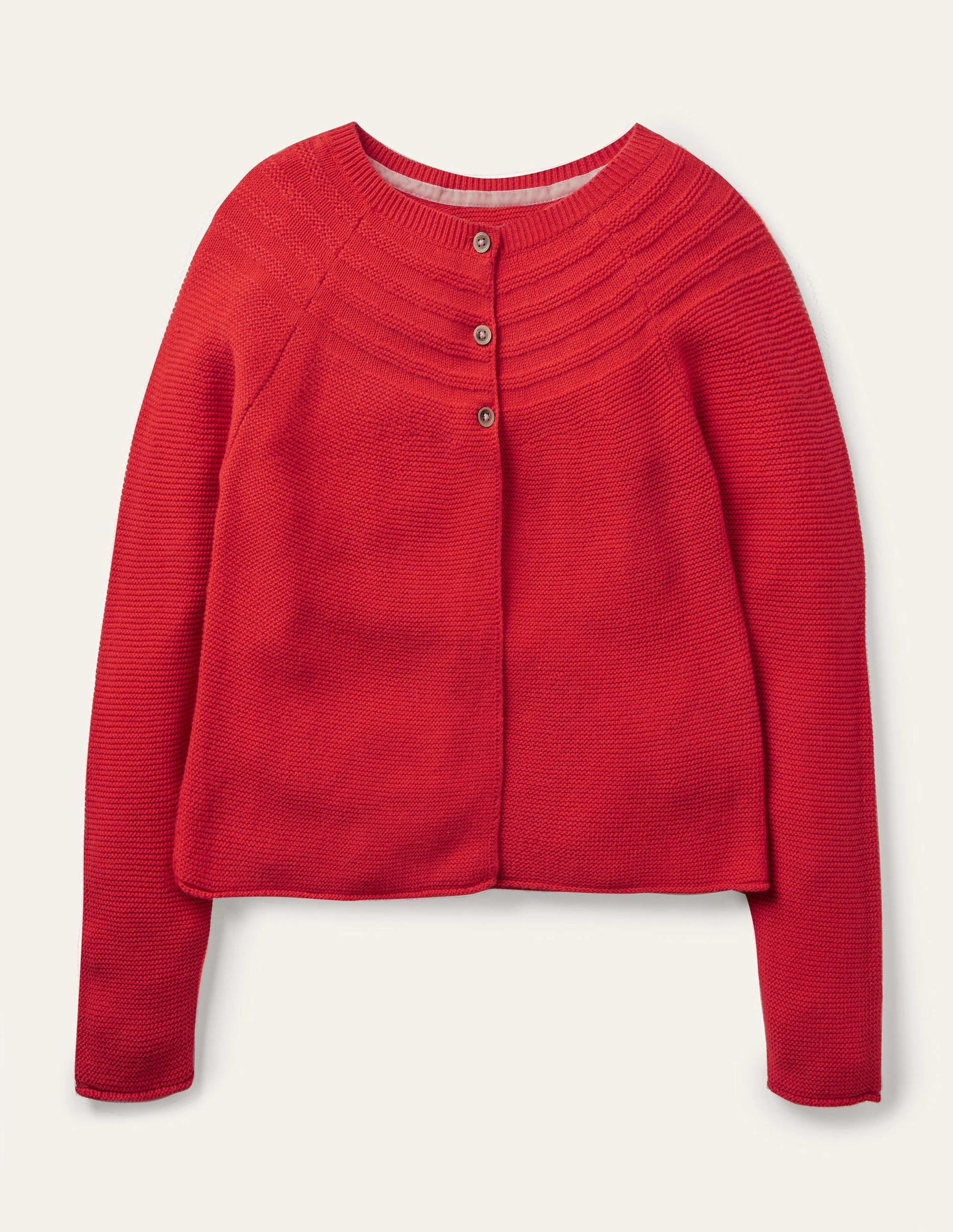 Red Cashmere Blend Cardigan-Rockabilly Red-1