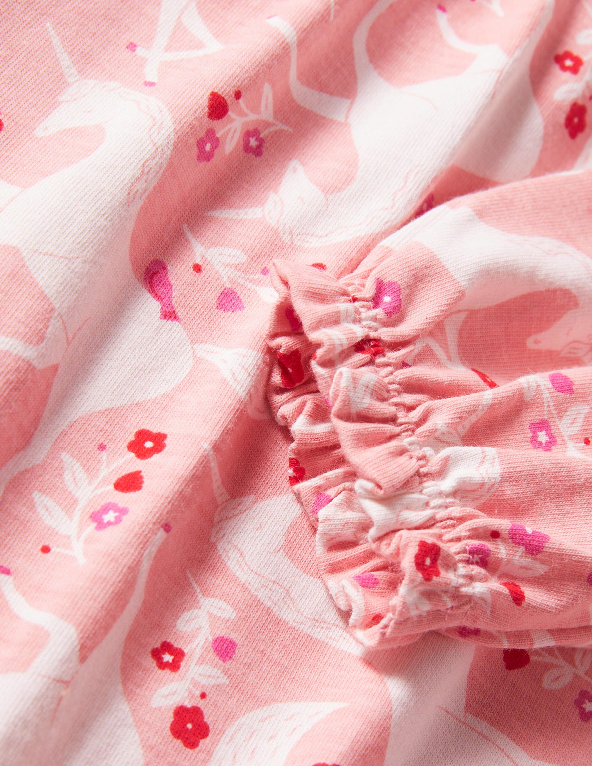 Printed Long-sleeved Nightie-Sweet Pea Pink Fairies-3