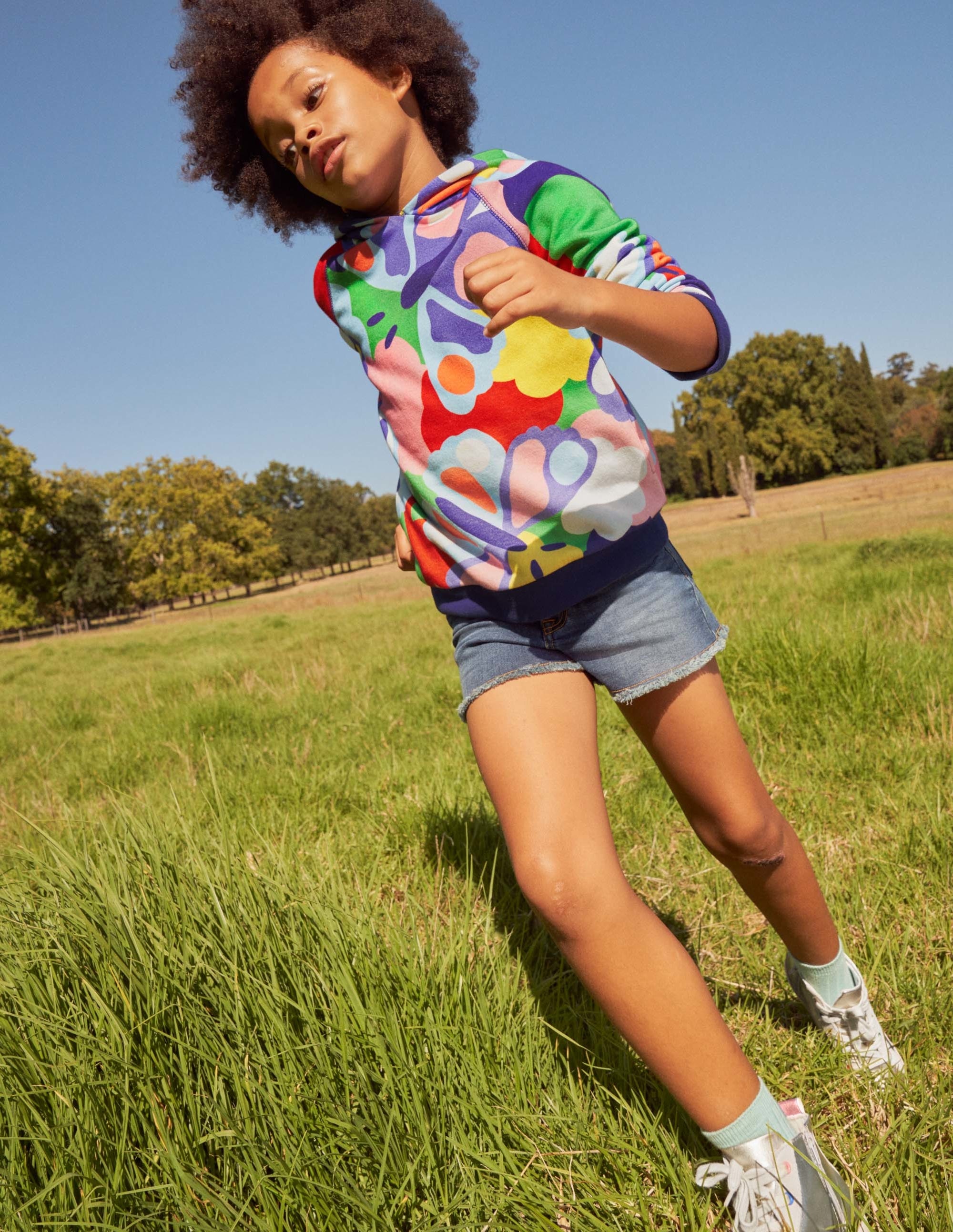 Printed Hoodie-Multi Bonkers Butterfly - Image 4