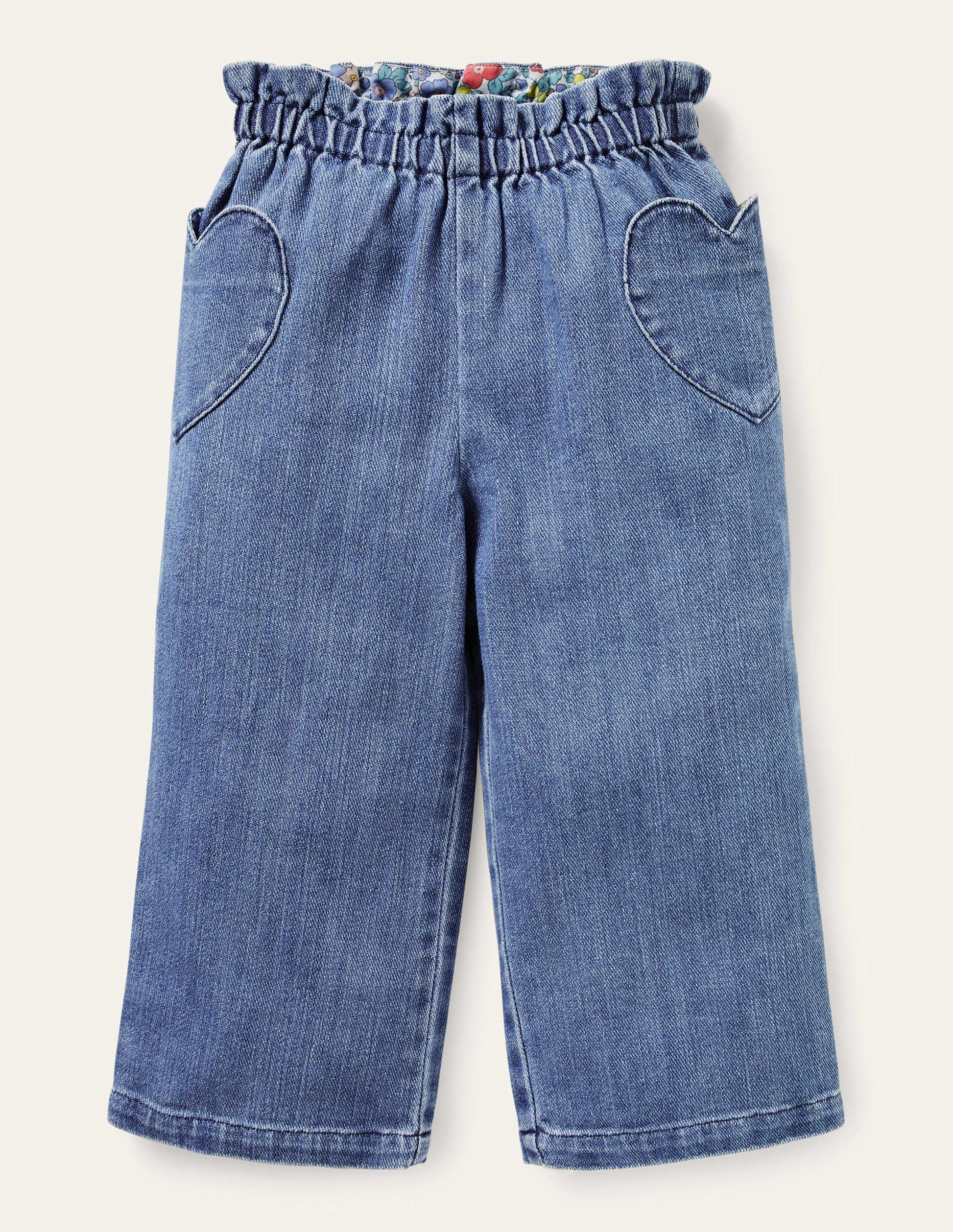 Wide Leg Pull-On Trouser-Mid Vintage Denim-1