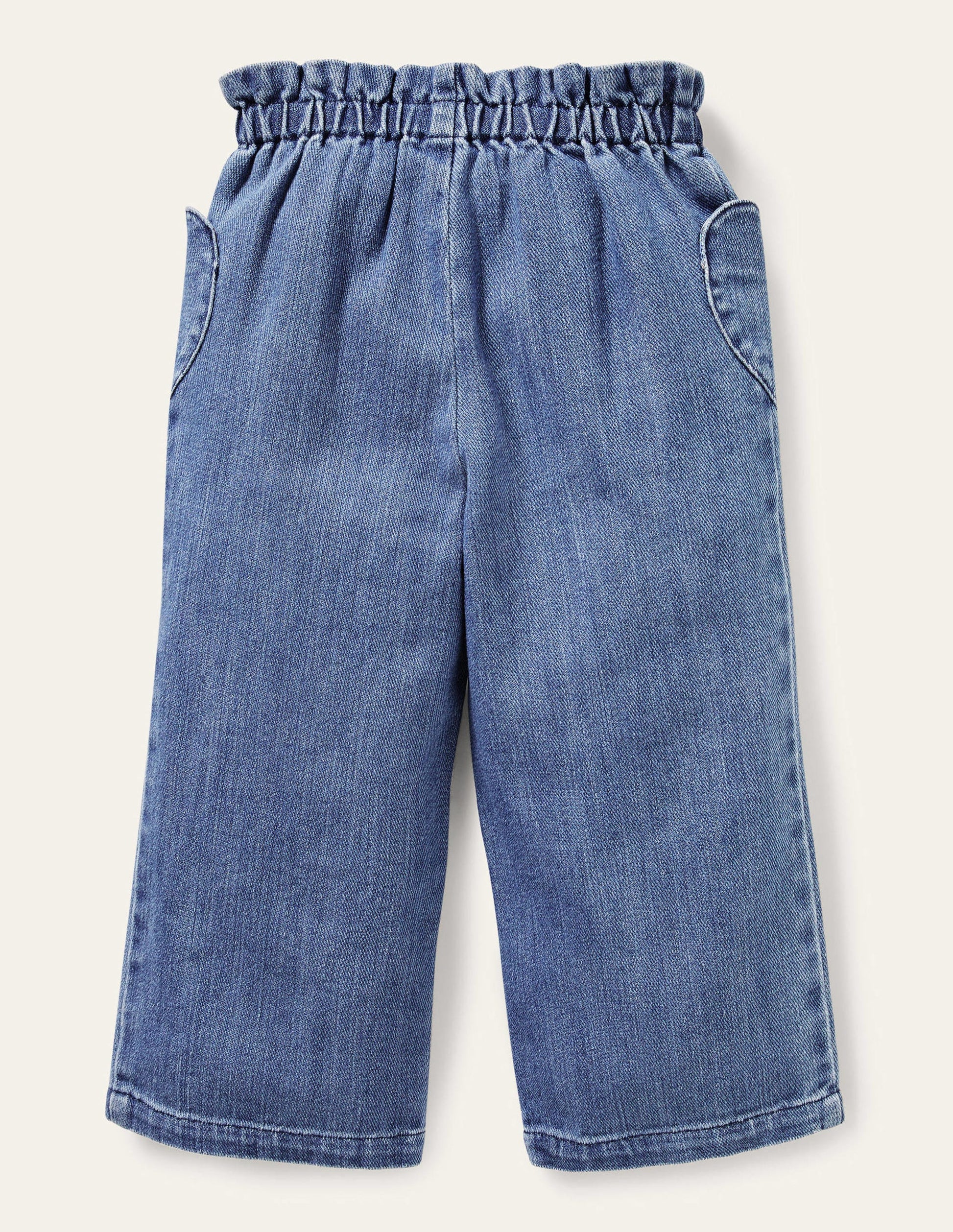 Wide Leg Pull-On Trouser-Mid Vintage Denim-2