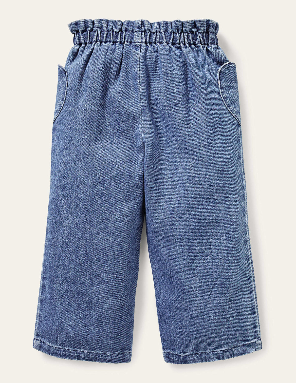 Wide Leg Pull-On Trouser-Mid Vintage Denim - Image 2