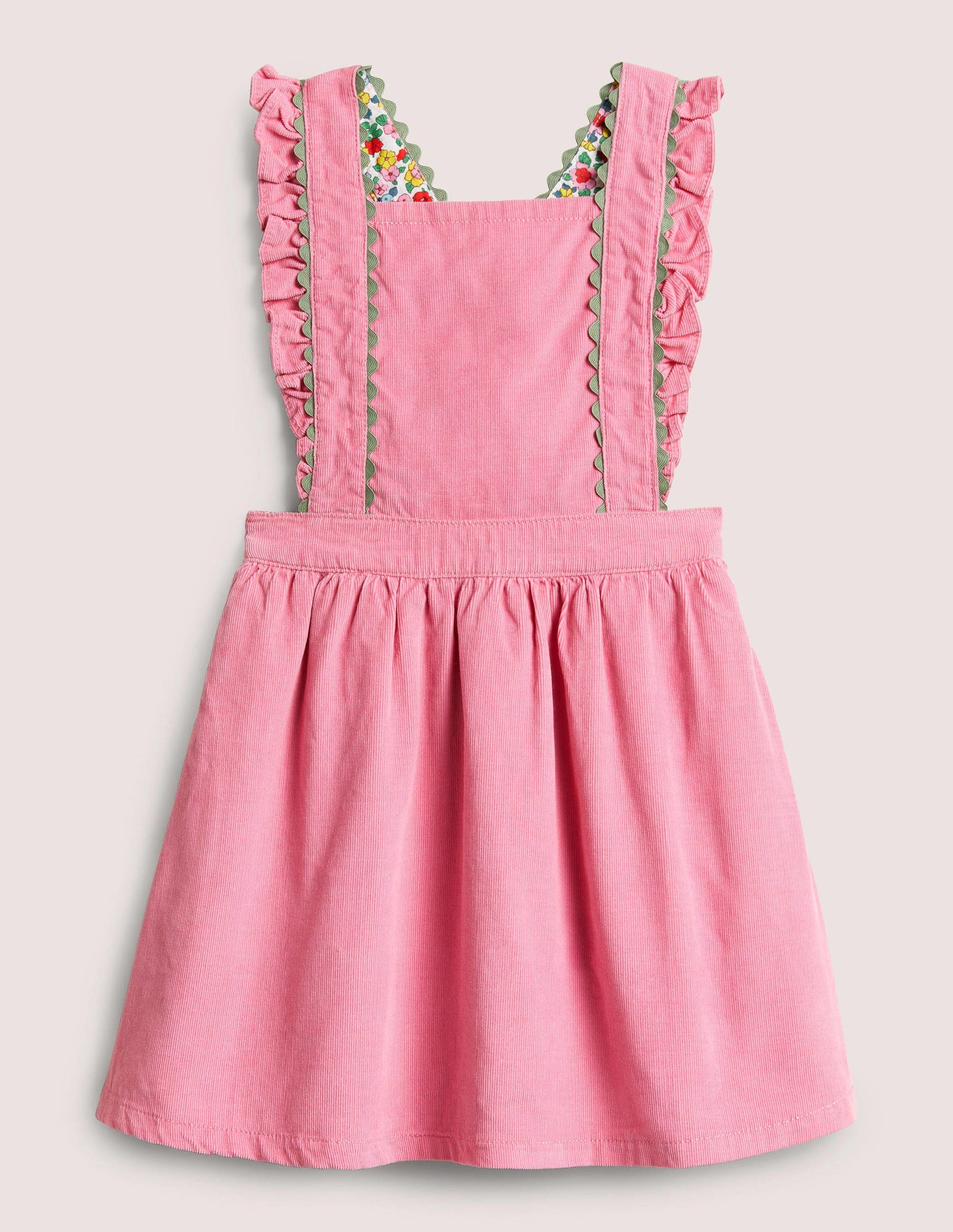 Woven Pinafore Dress-Formica Pink-1