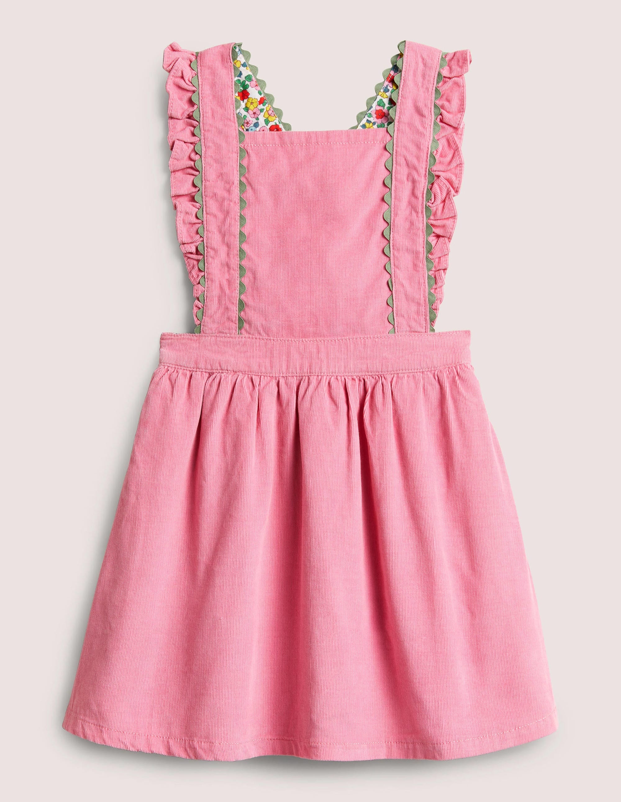 Woven Pinafore Dress-Formica Pink - Image 1