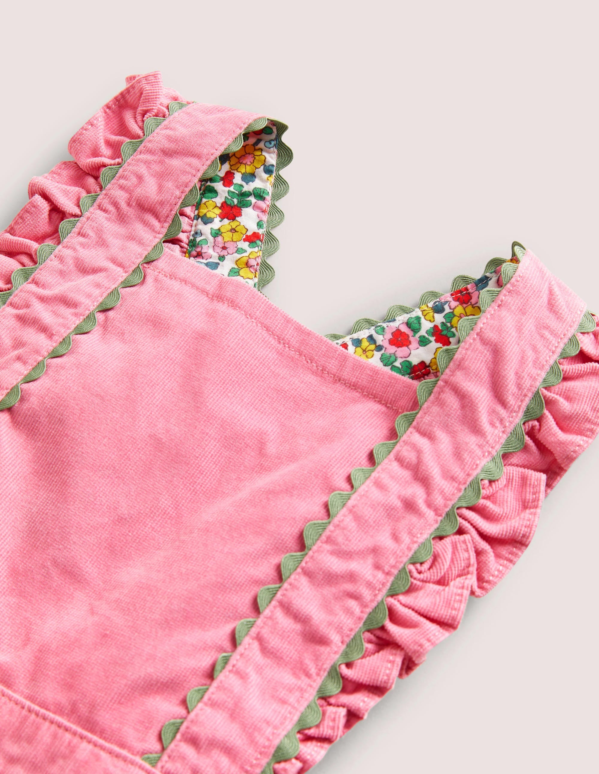 Woven Pinafore Dress-Formica Pink - Image 3