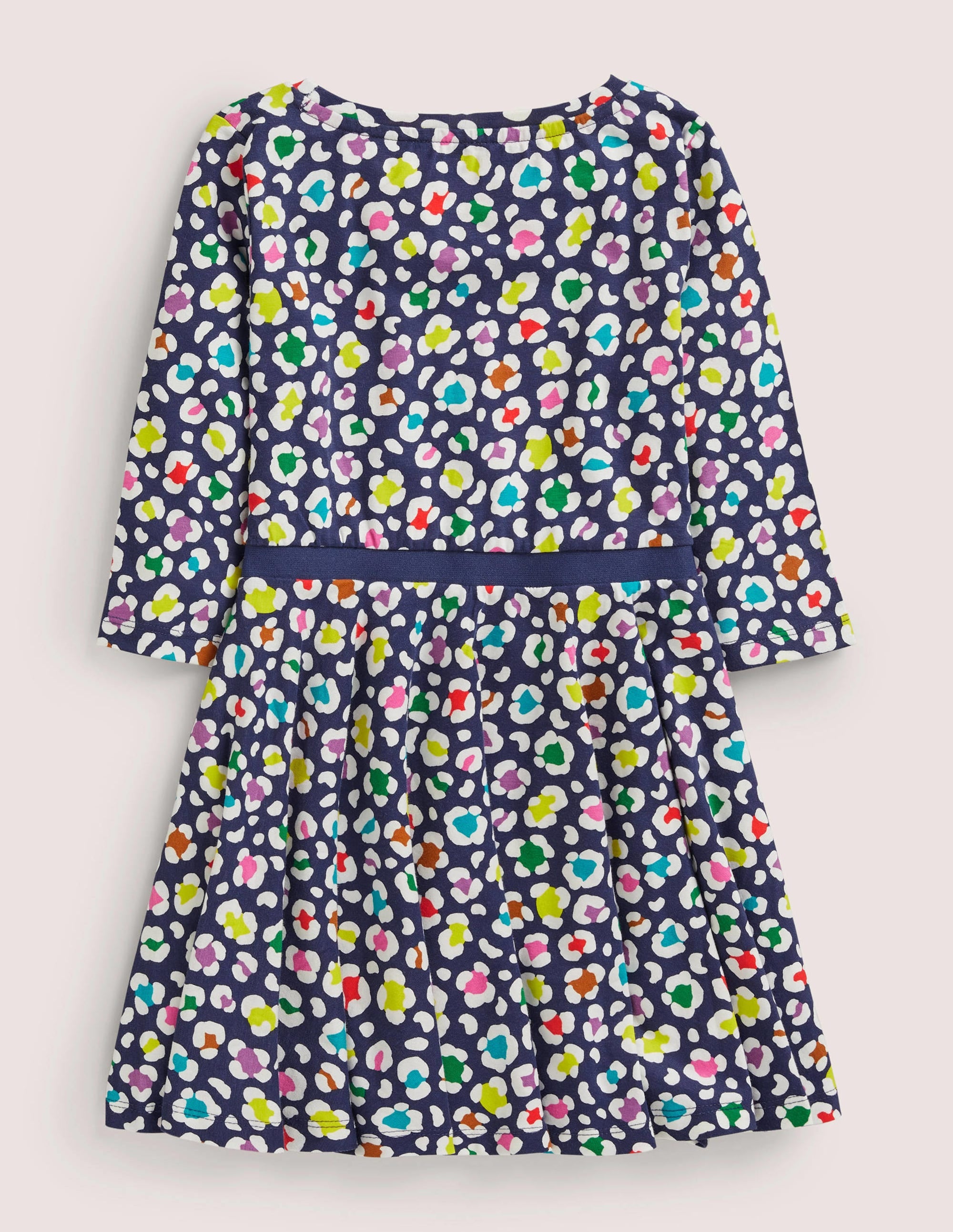Twirly Skater Dress-Starboard Blue Leopard - Image 2