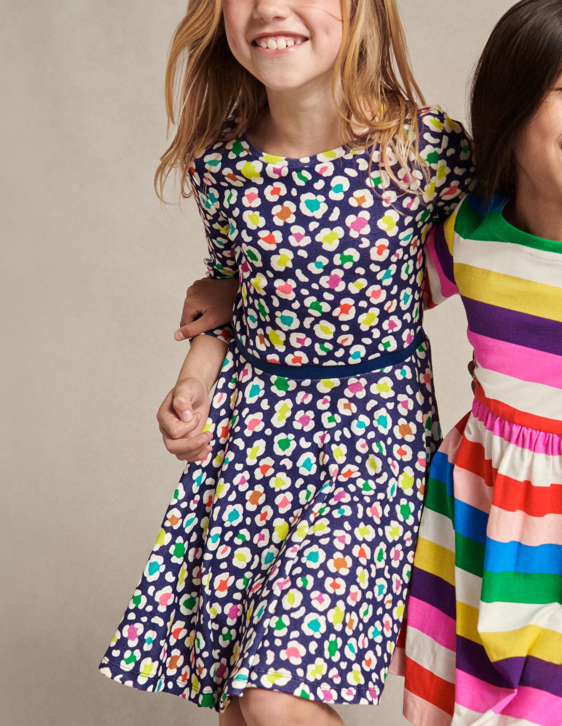 Twirly Skater Dress-Starboard Blue Leopard-6