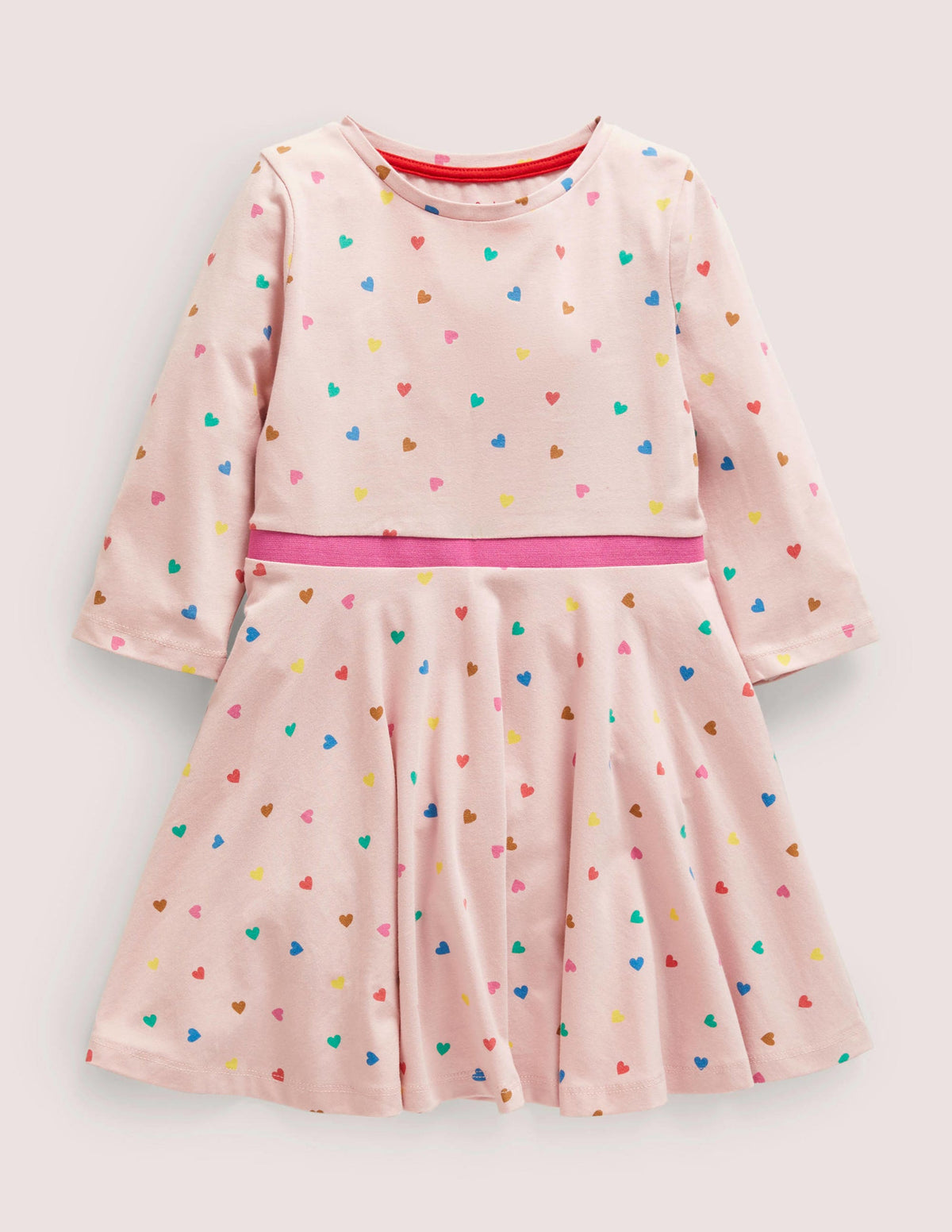 Twirly Skater Dress-Boto Pink Hearts - Image 1