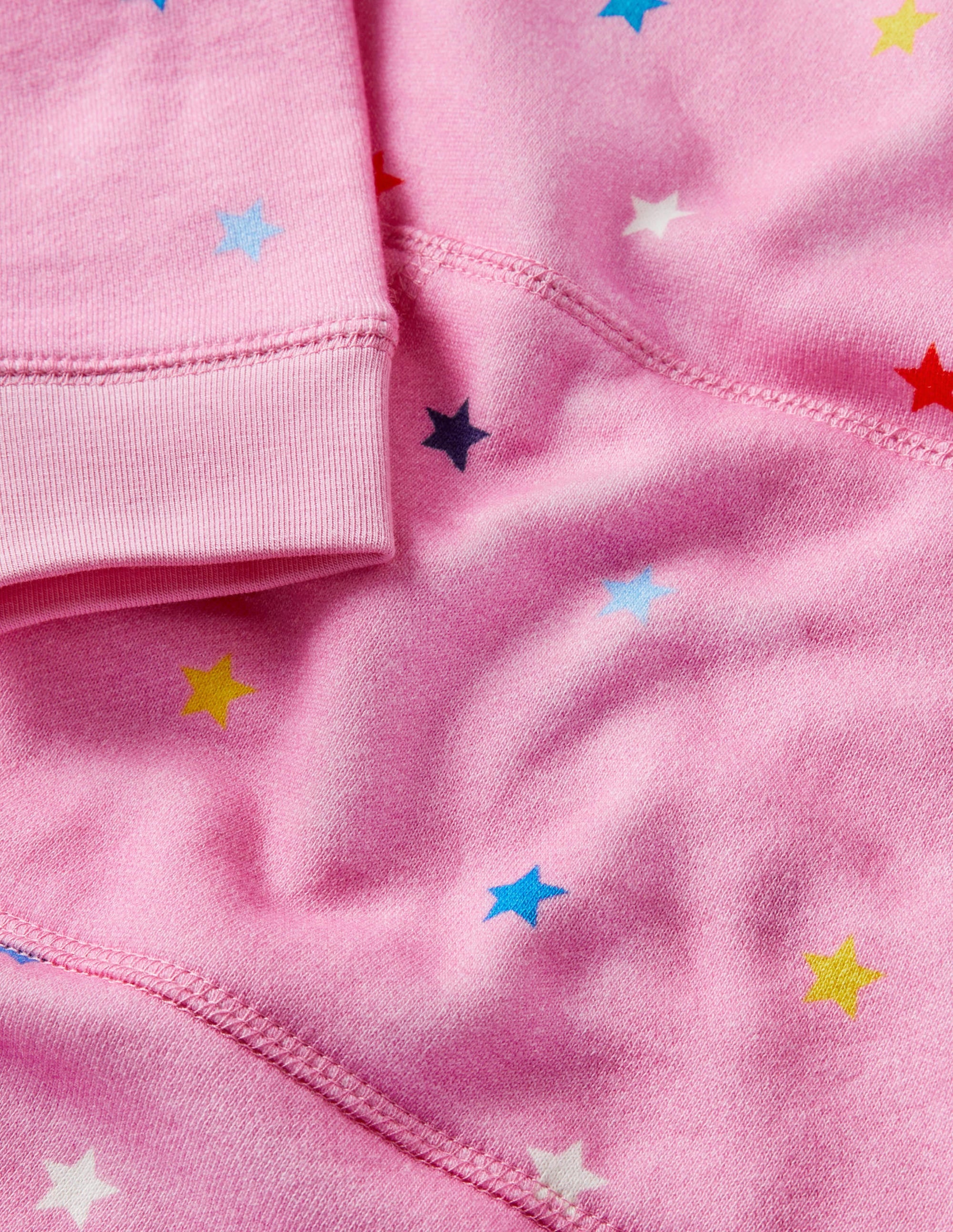 Pink Multi Star Sweatshirt Tunic-Bright Petal Pink Stars - Image 3