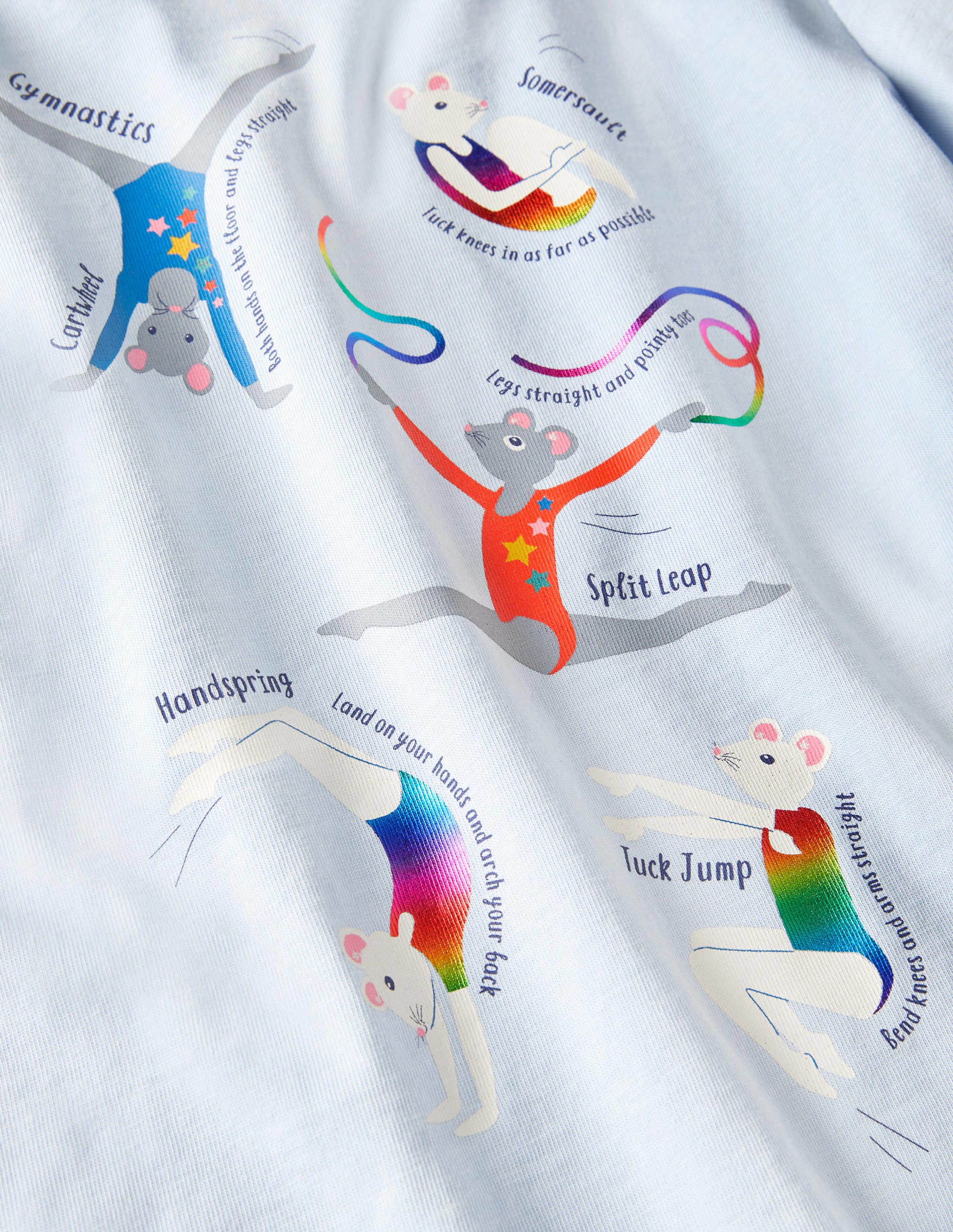 Fun Facts T-shirt-Provence Blue Gymnastic Mice - Image 3
