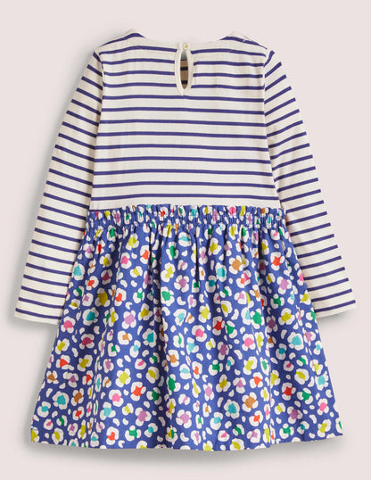 Hotchpotch Dress-Starboard Blue/ Multi Leopard-2