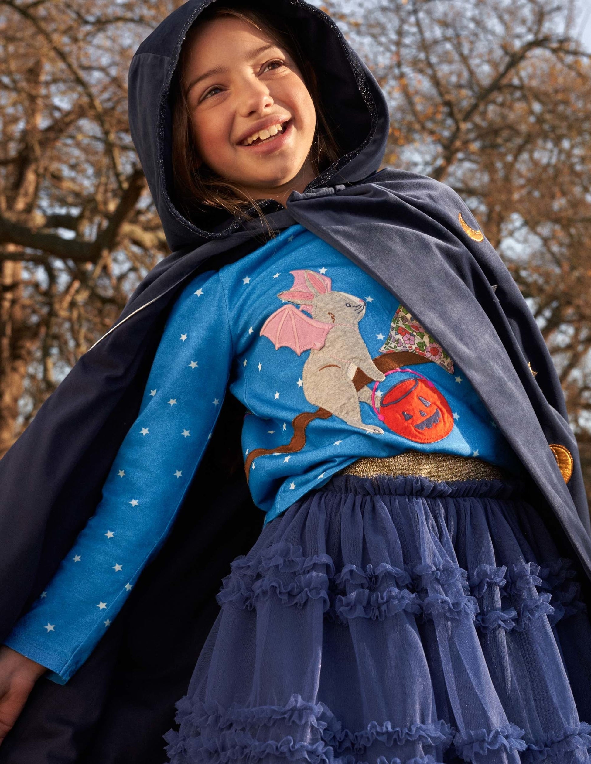 Front & Back Halloween Top-Bright Marina Blue Stars-4