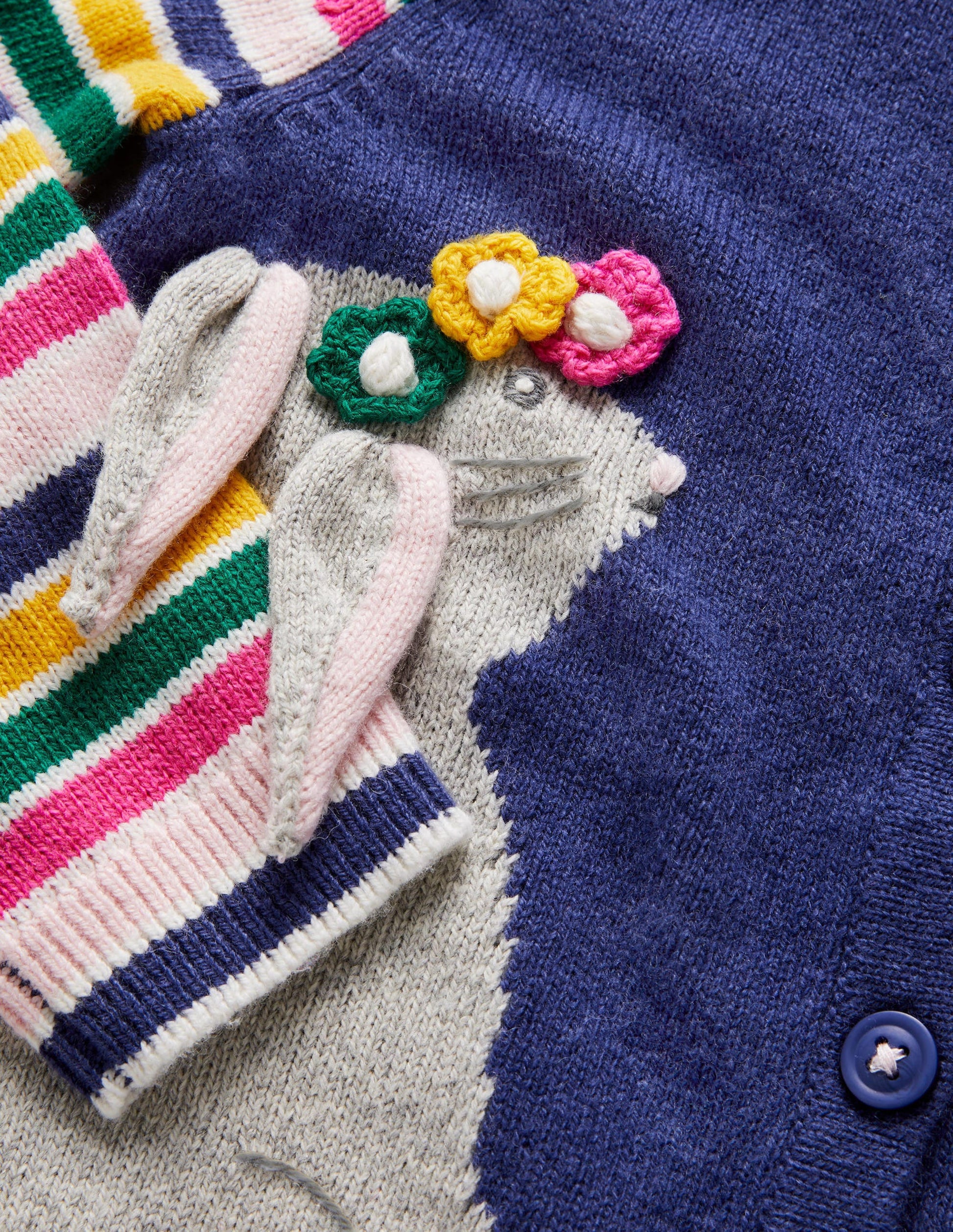 Fun Cardigan-Multi/Navy Rabbit-3
