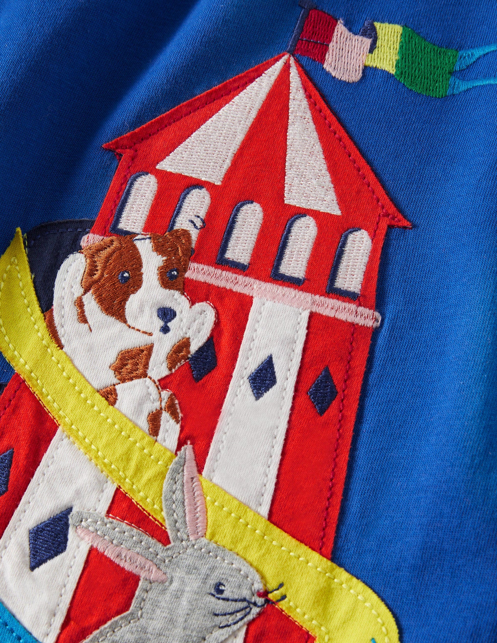 Animal Appliqué T-shirt-Bluebell Blue Carnival Slide-3
