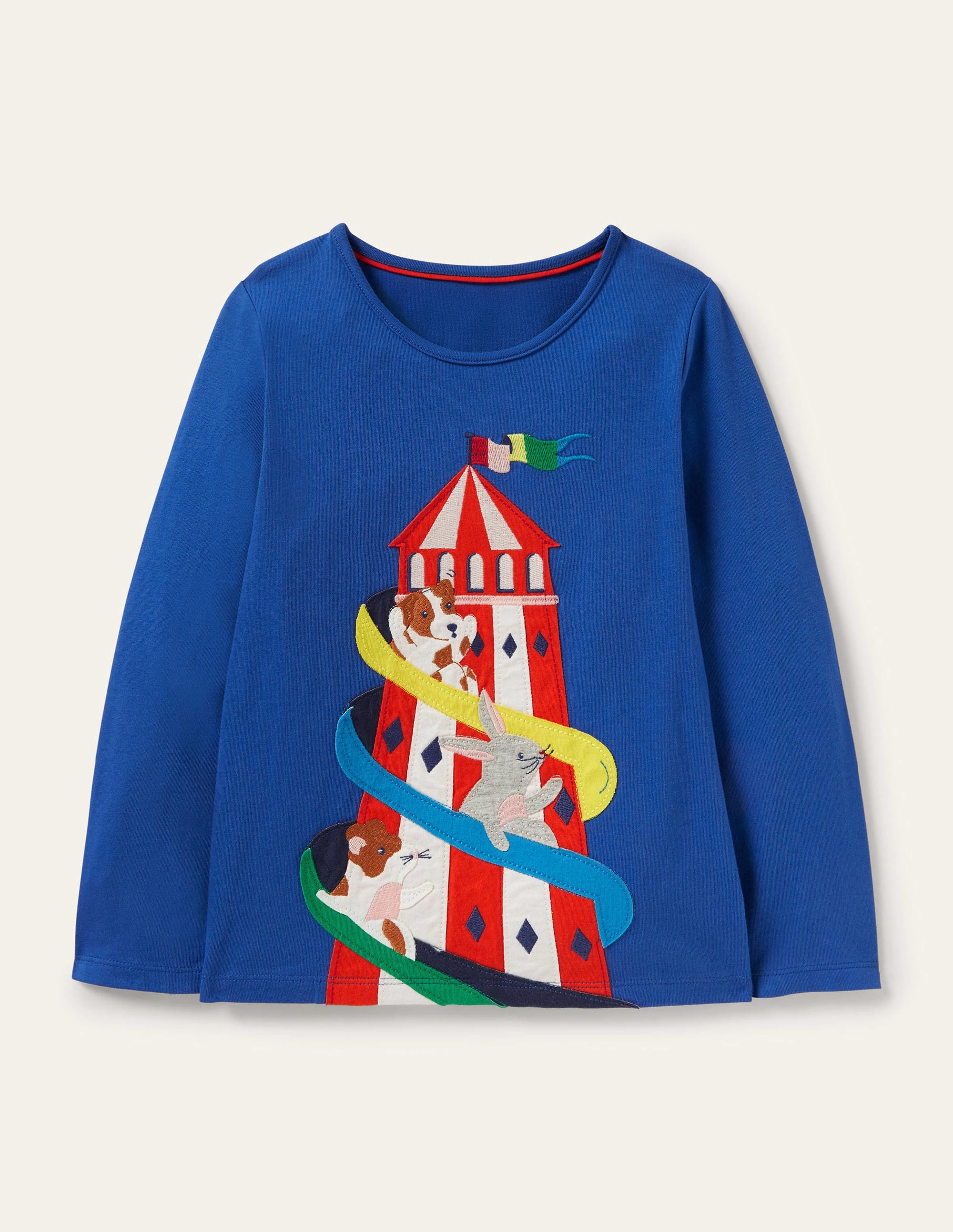 Animal Appliqué T-shirt-Bluebell Blue Carnival Slide - Image 1